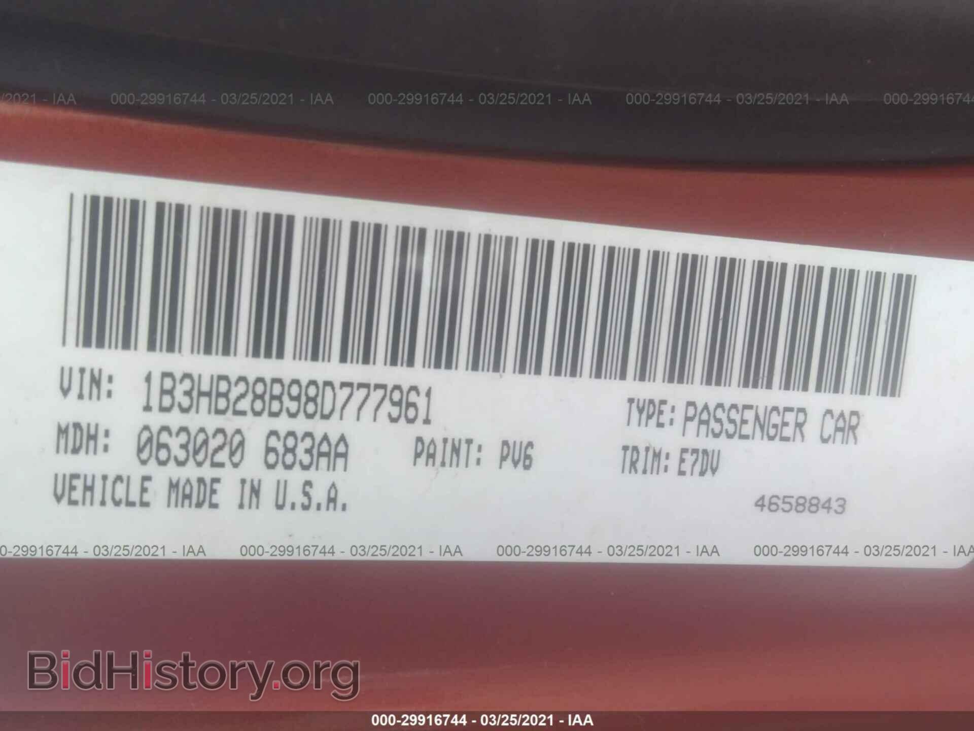 2008 DODGE CALIBER - VIN: 1B3HB28B98D777961 - Фото 9