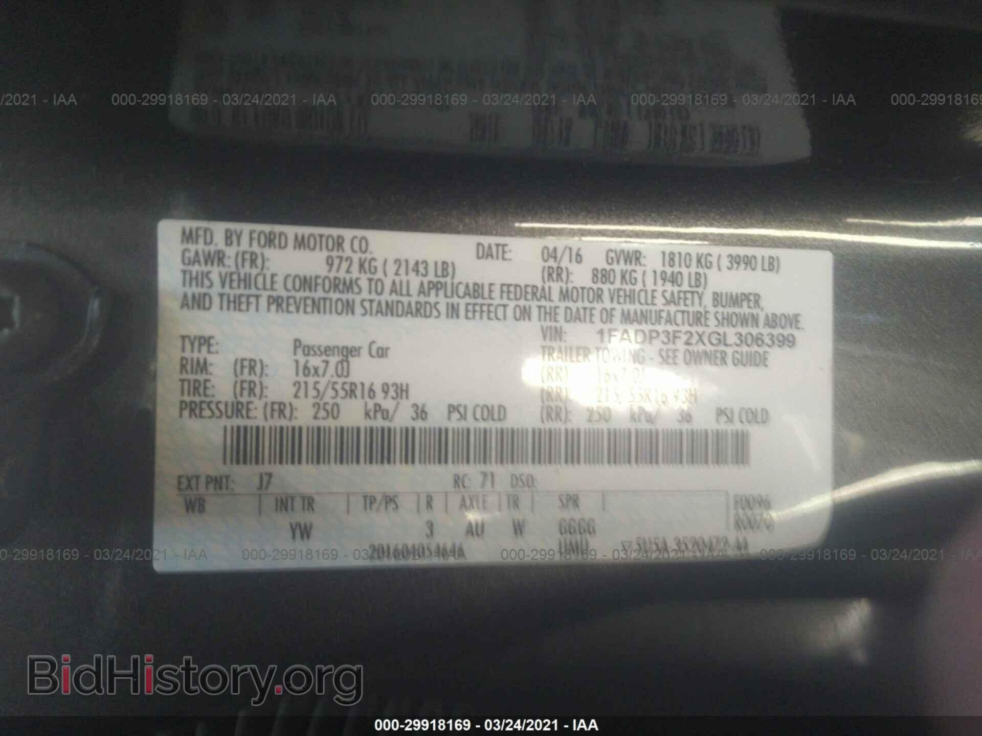 2016 FORD FOCUS - VIN: 1FADP3F2XGL306399 - Фото 9