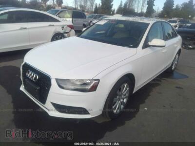 2014 Audi A4 Premium, white — VIN WAUAFAFL8EA008338, IAAI