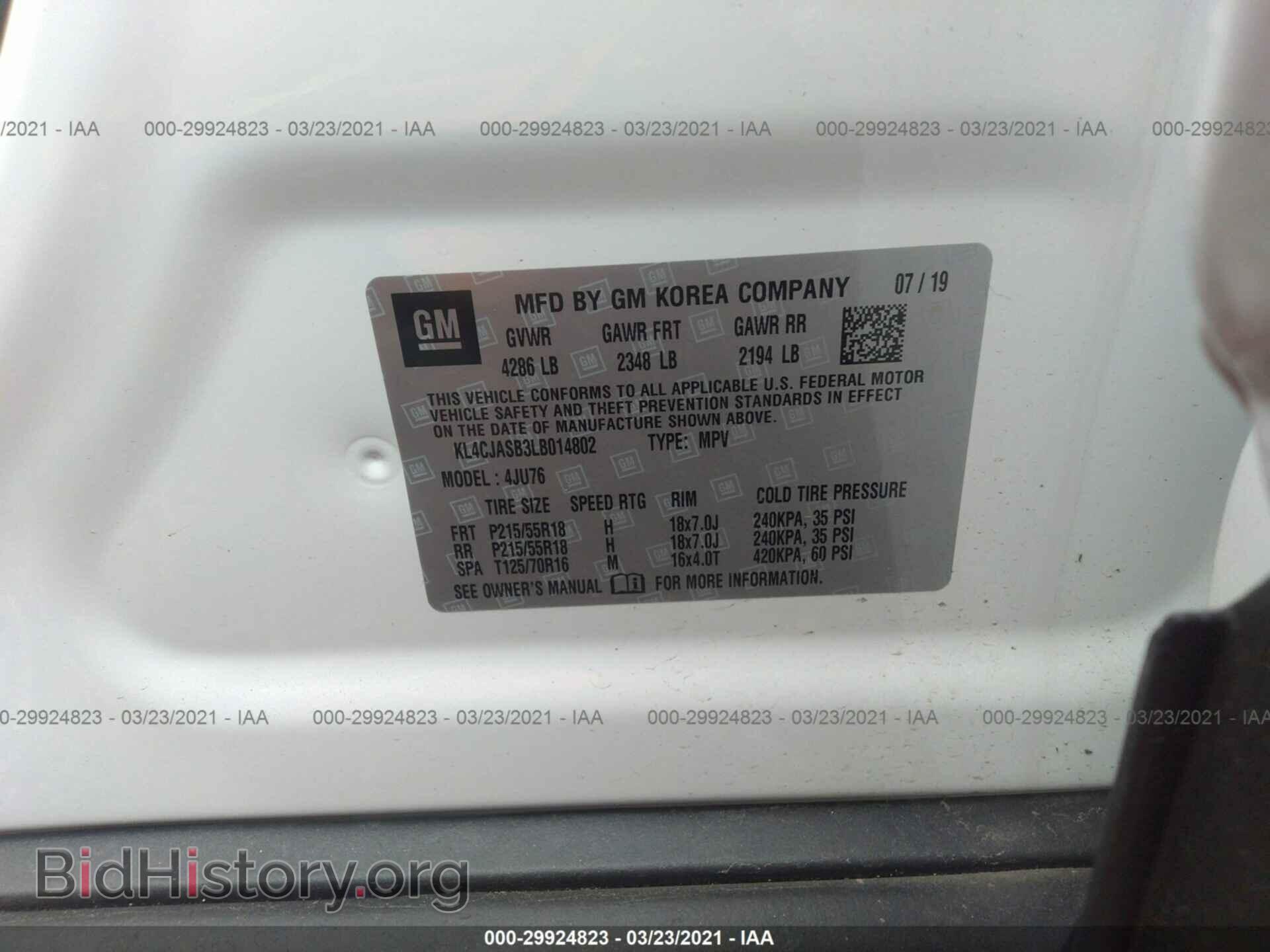 2020 BUICK ENCORE - VIN: KL4CJASB3LB014802 - Photo 9