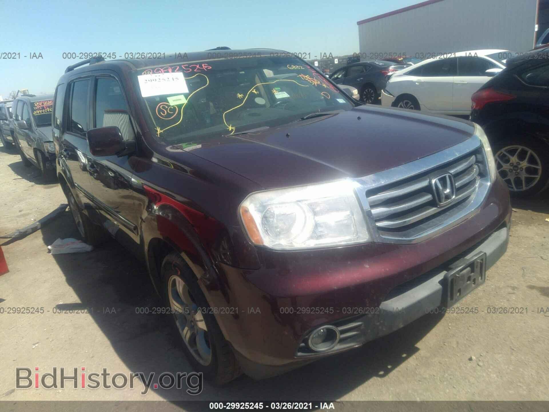 Фотография 5FNYF3H50CB036862 - HONDA PILOT 2012