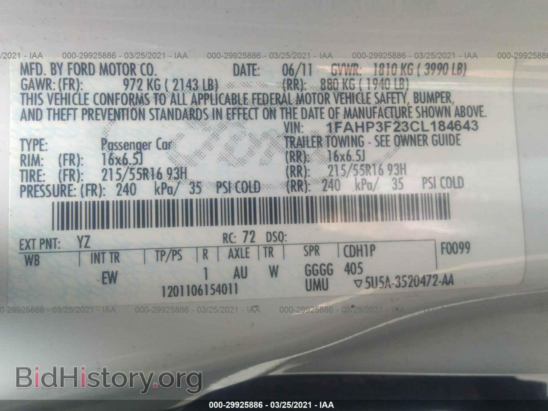 2012 FORD FOCUS - VIN: 1FAHP3F23CL184643 - Photo 9