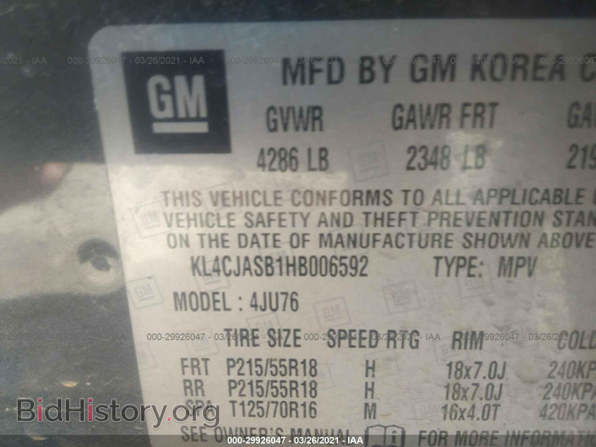 2017 BUICK ENCORE - VIN: KL4CJASB1HB006592 - Photo 9