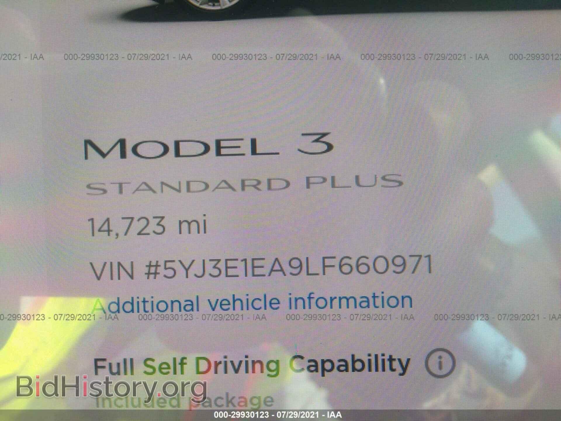 2020 TESLA MODEL 3 - VIN: 5YJ3E1EA9LF660971 - Фото 7