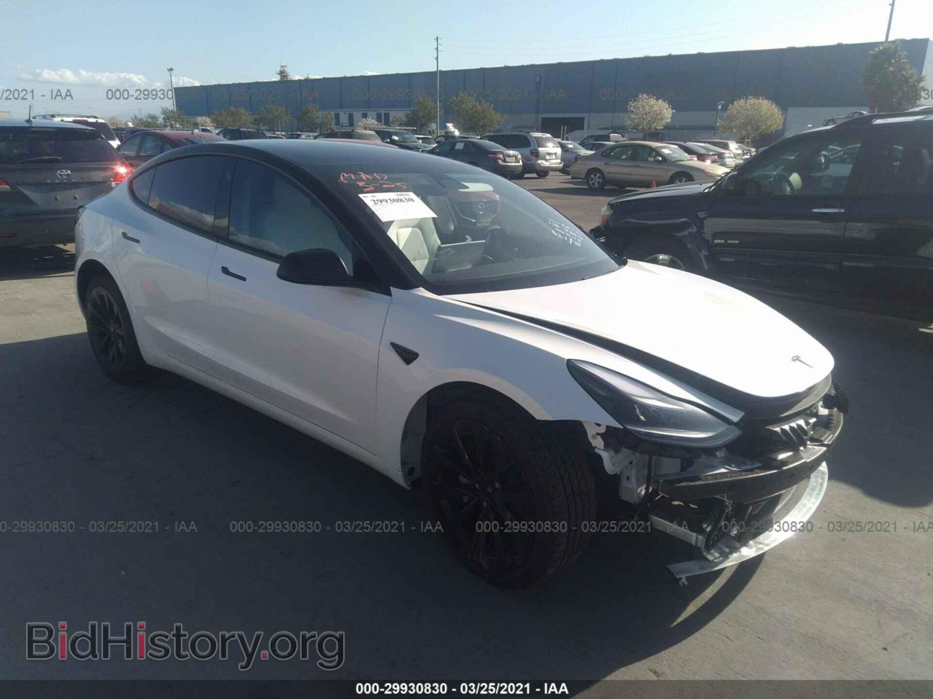 Photo 5YJ3E1EB4MF871652 - TESLA MODEL 3 2021