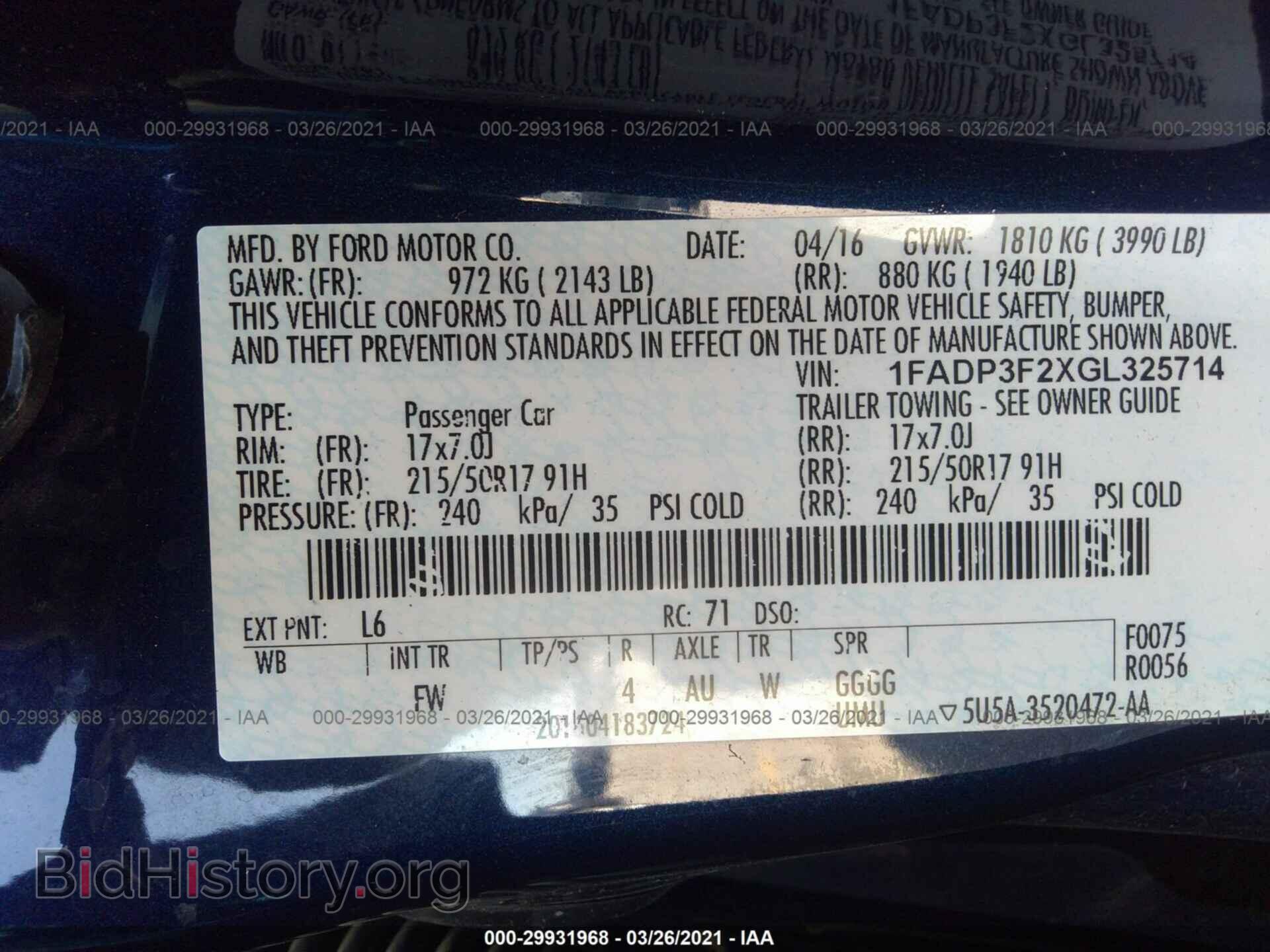 2016 FORD FOCUS - VIN: 1FADP3F2XGL325714 - Photo 9