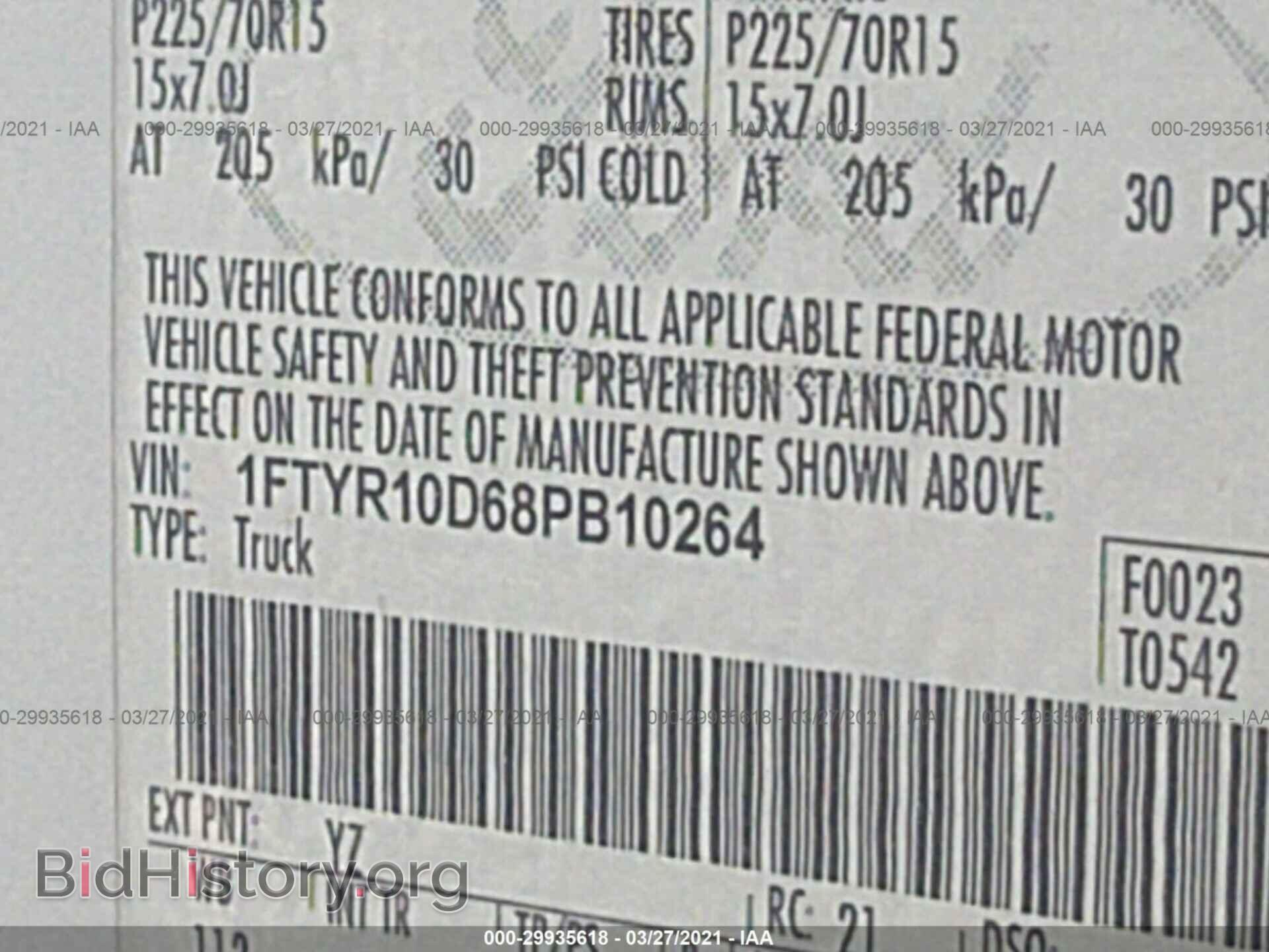 2008 FORD RANGER - VIN: 1FTYR10D68PB10264 - Фото 9