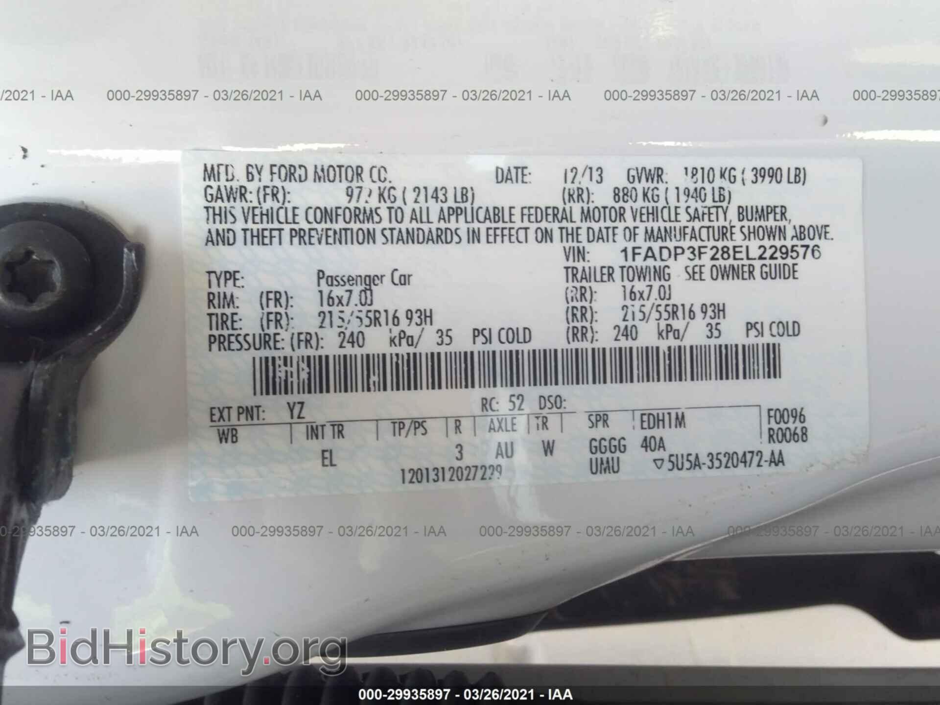 2014 FORD FOCUS - VIN: 1FADP3F28EL229576 - Фото 9