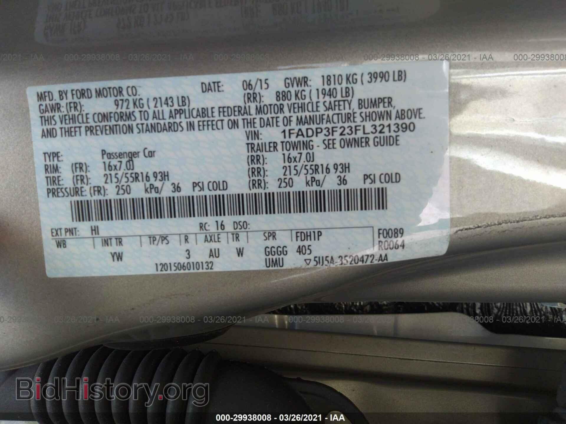 2015 FORD FOCUS - VIN: 1FADP3F23FL321390 - Фото 9