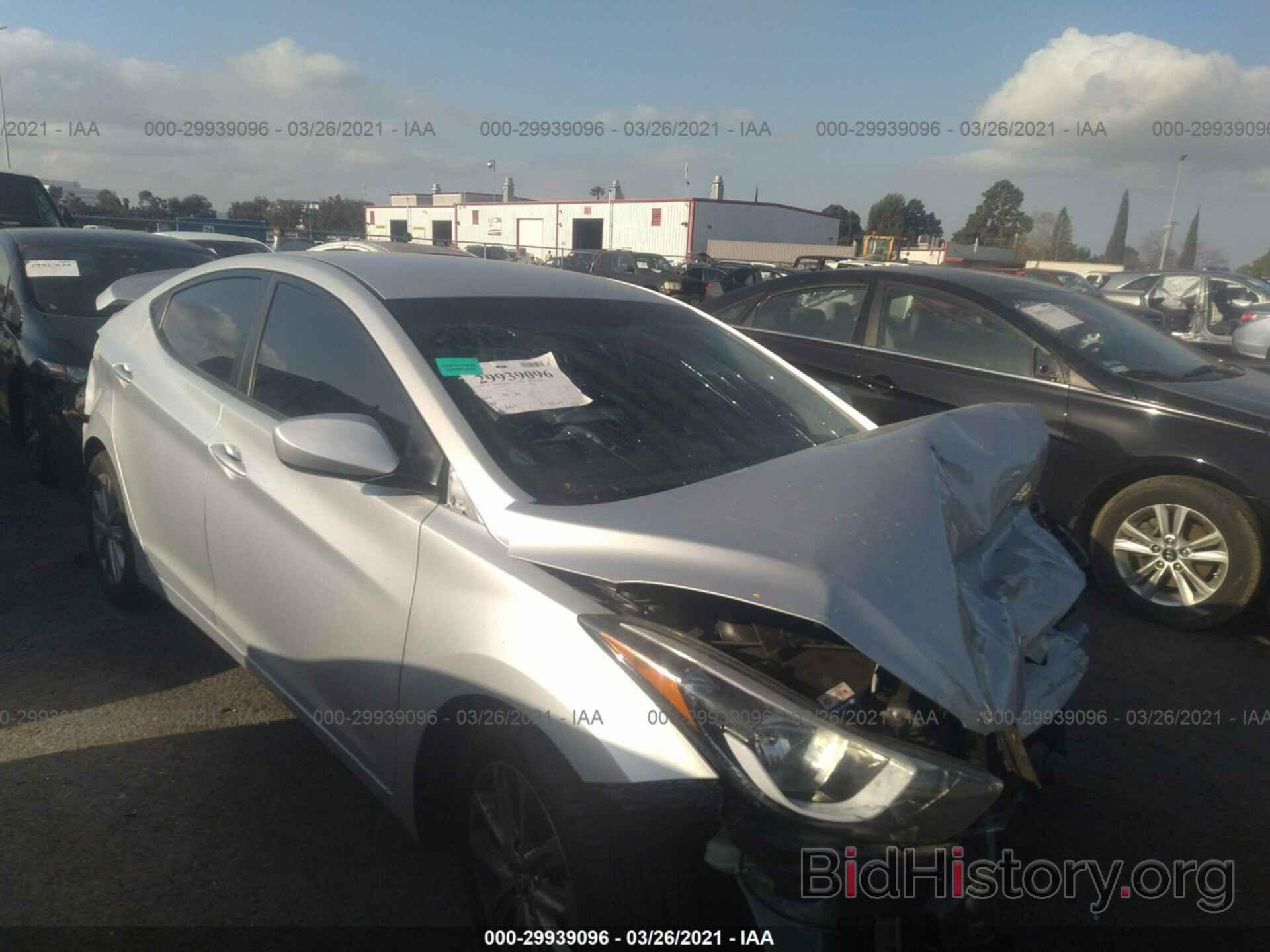 Photo KMHDH4AE6FU436649 - HYUNDAI ELANTRA 2015