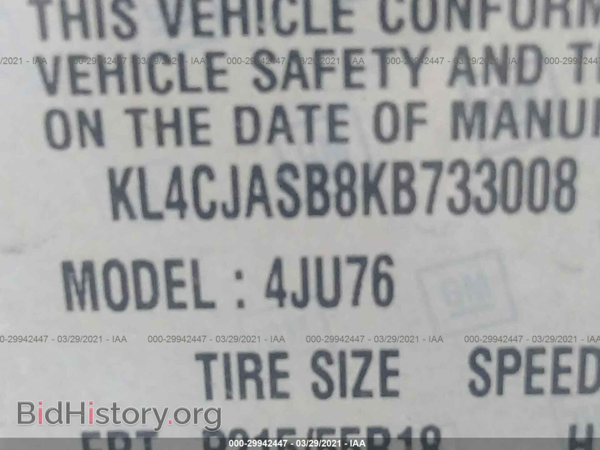 2019 BUICK ENCORE - VIN: KL4CJASB8KB733008 - Photo 9