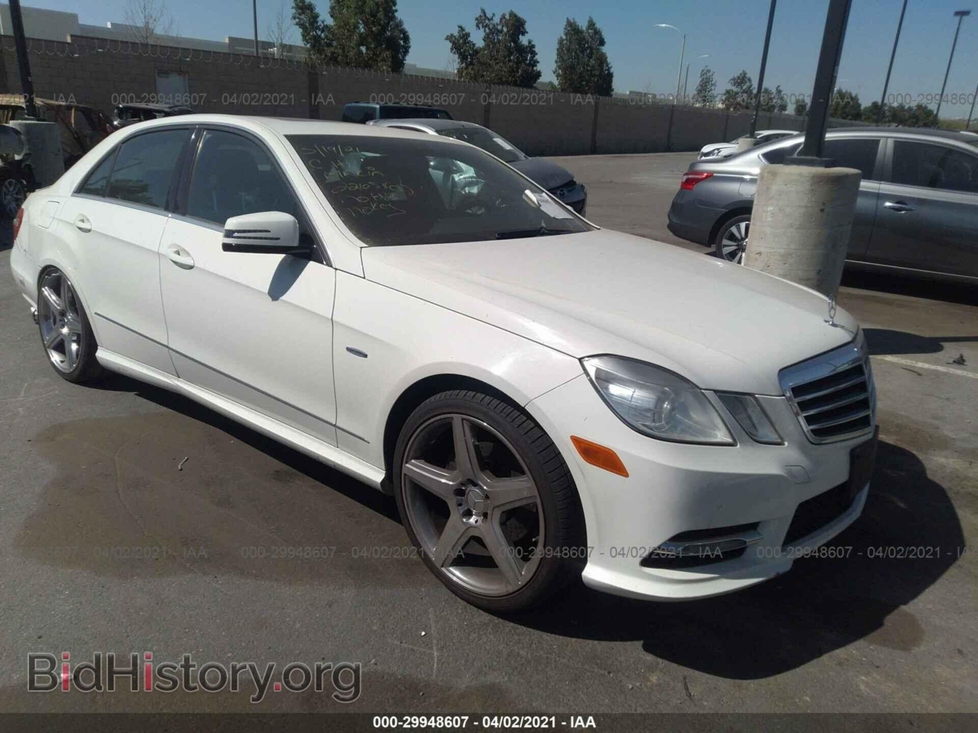 Photo WDDHF5KB4CA534183 - MERCEDES-BENZ E-CLASS 2012