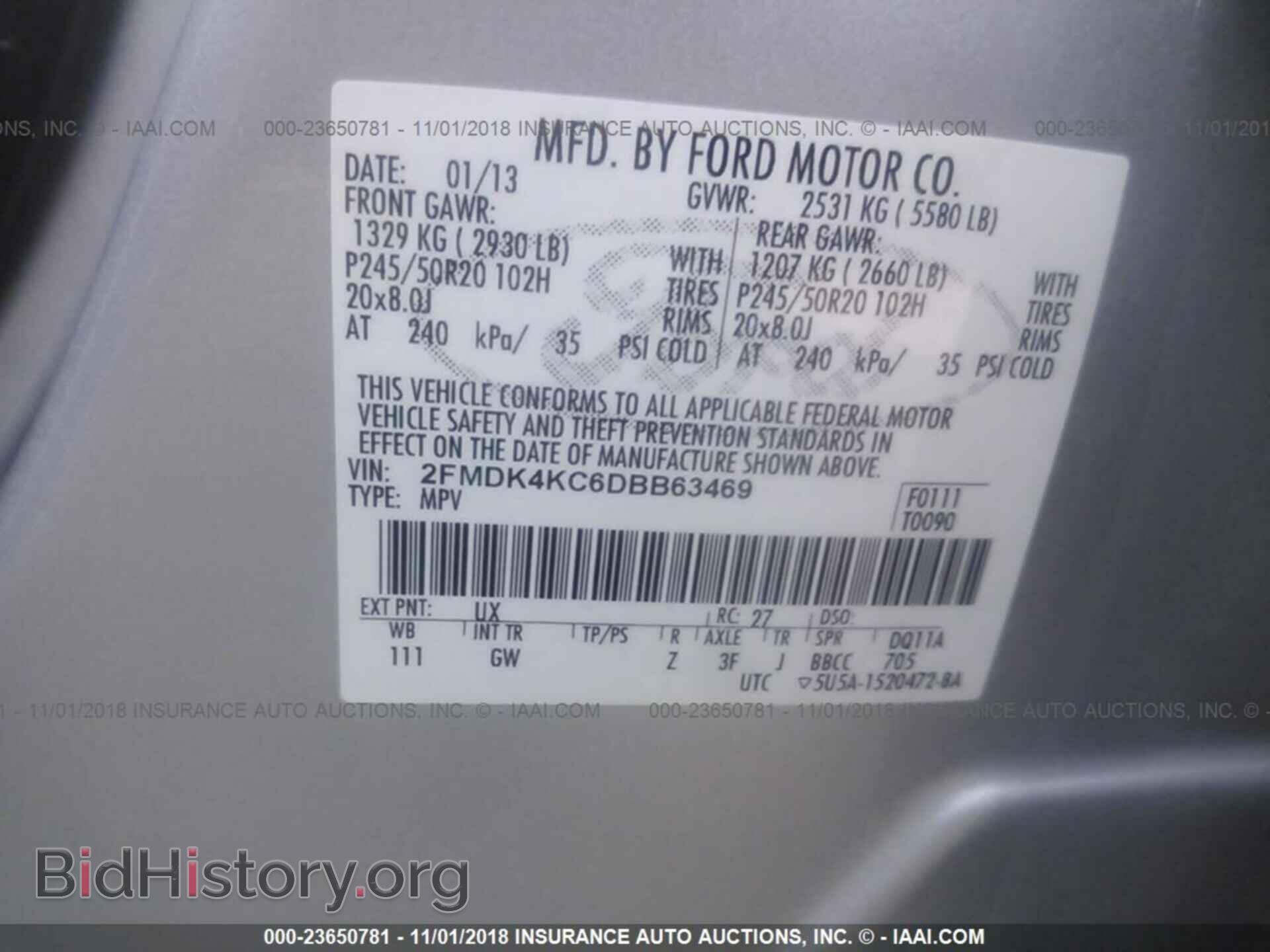 2013 FORD EDGE - VIN: 2FMDK4KC6DBB63469 - Photo 9