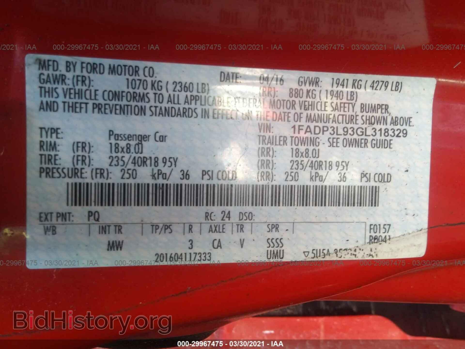2016 FORD FOCUS - VIN: 1FADP3L93GL318329 - Фото 9