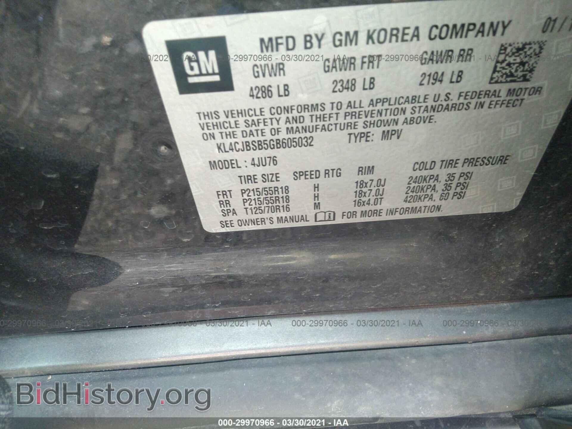 2016 BUICK ENCORE - VIN: KL4CJBSB5GB605032 - Photo 9