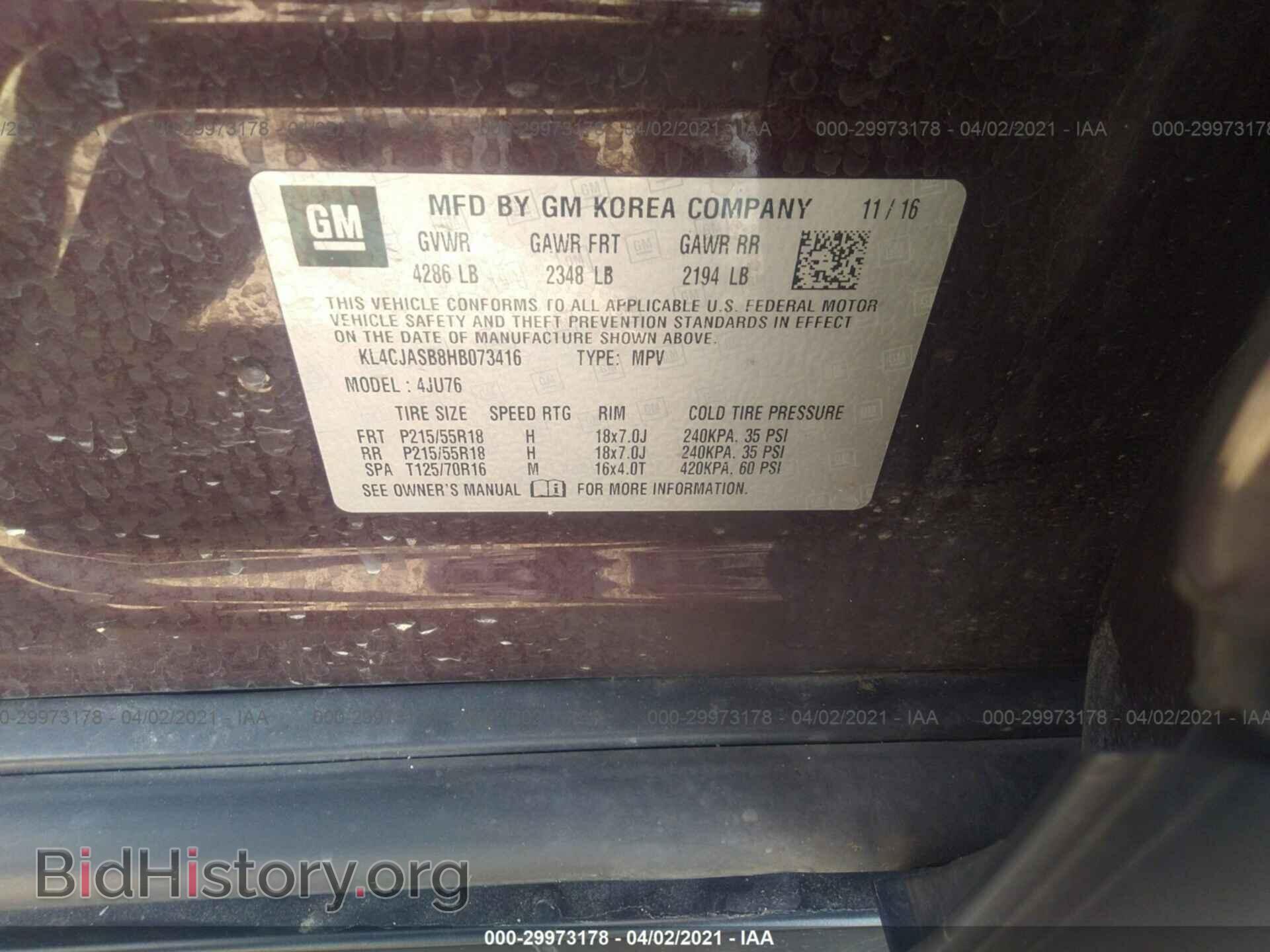2017 BUICK ENCORE - VIN: KL4CJASB8HB073416 - Photo 9