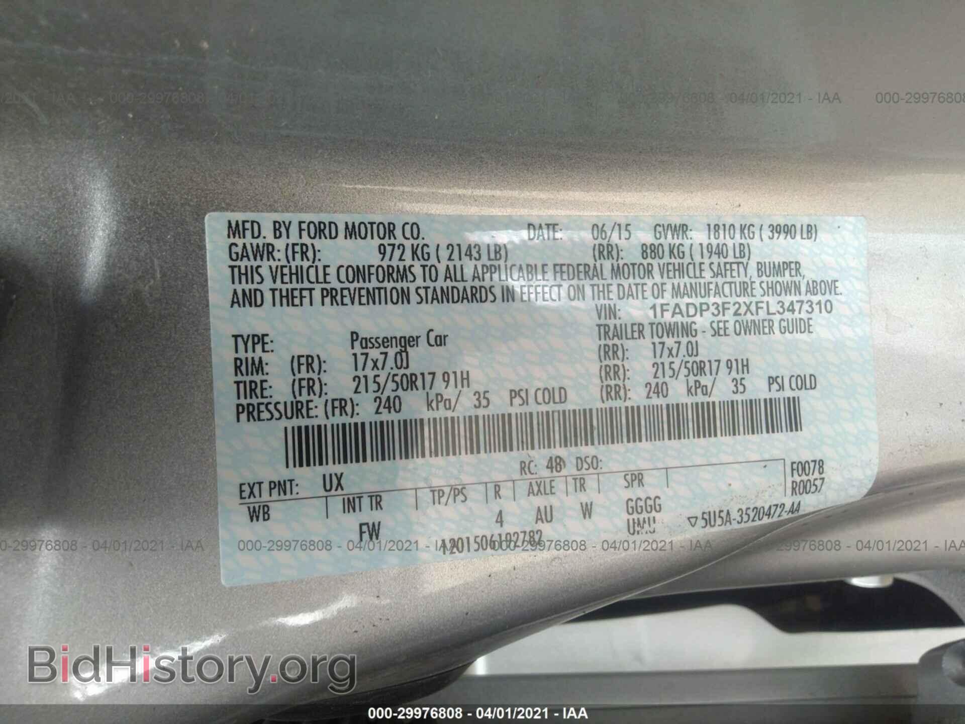 2015 FORD FOCUS - VIN: 1FADP3F2XFL347310 - Photo 9