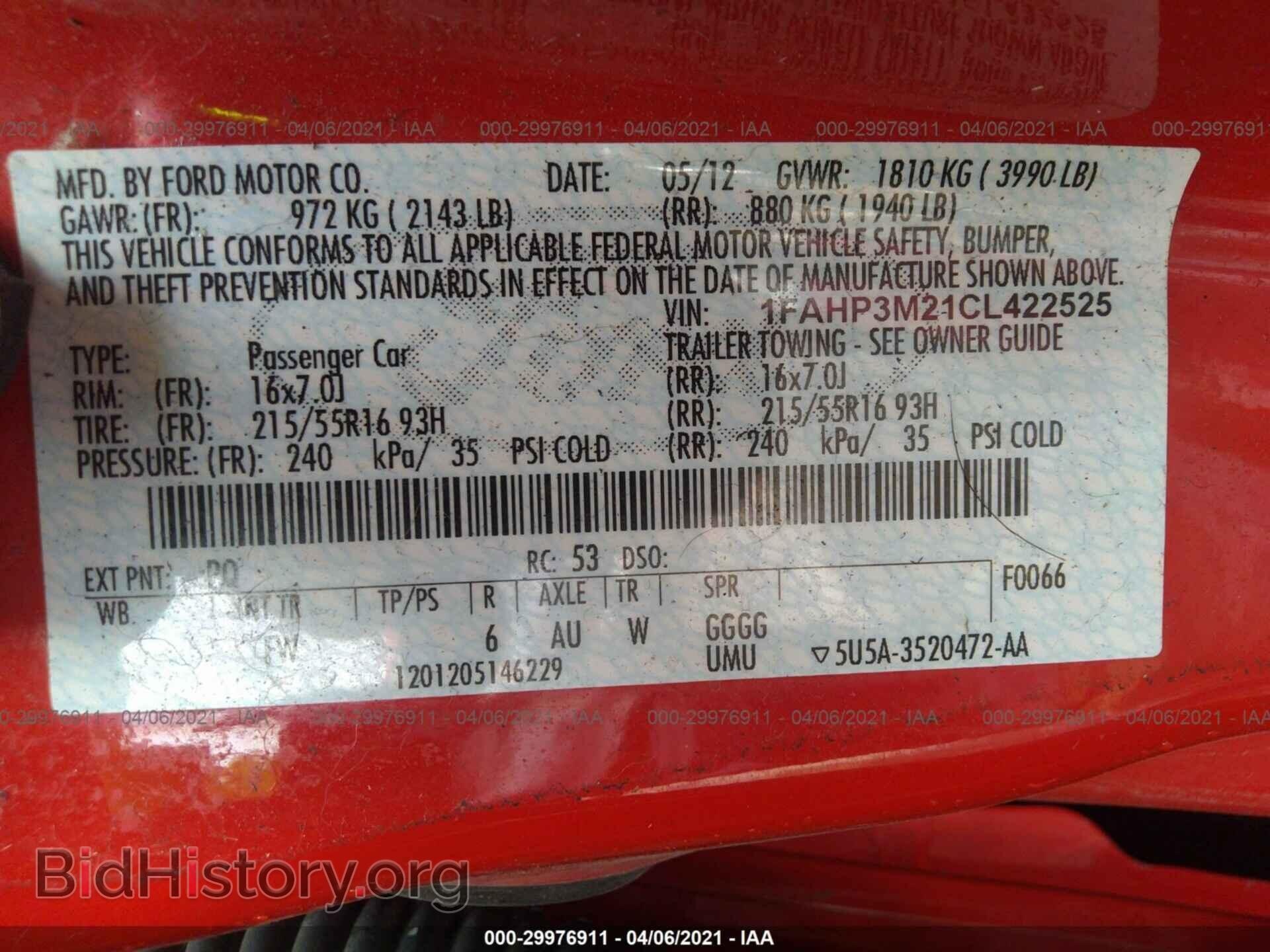 2012 FORD FOCUS - VIN: 1FAHP3M21CL422525 - Фото 9