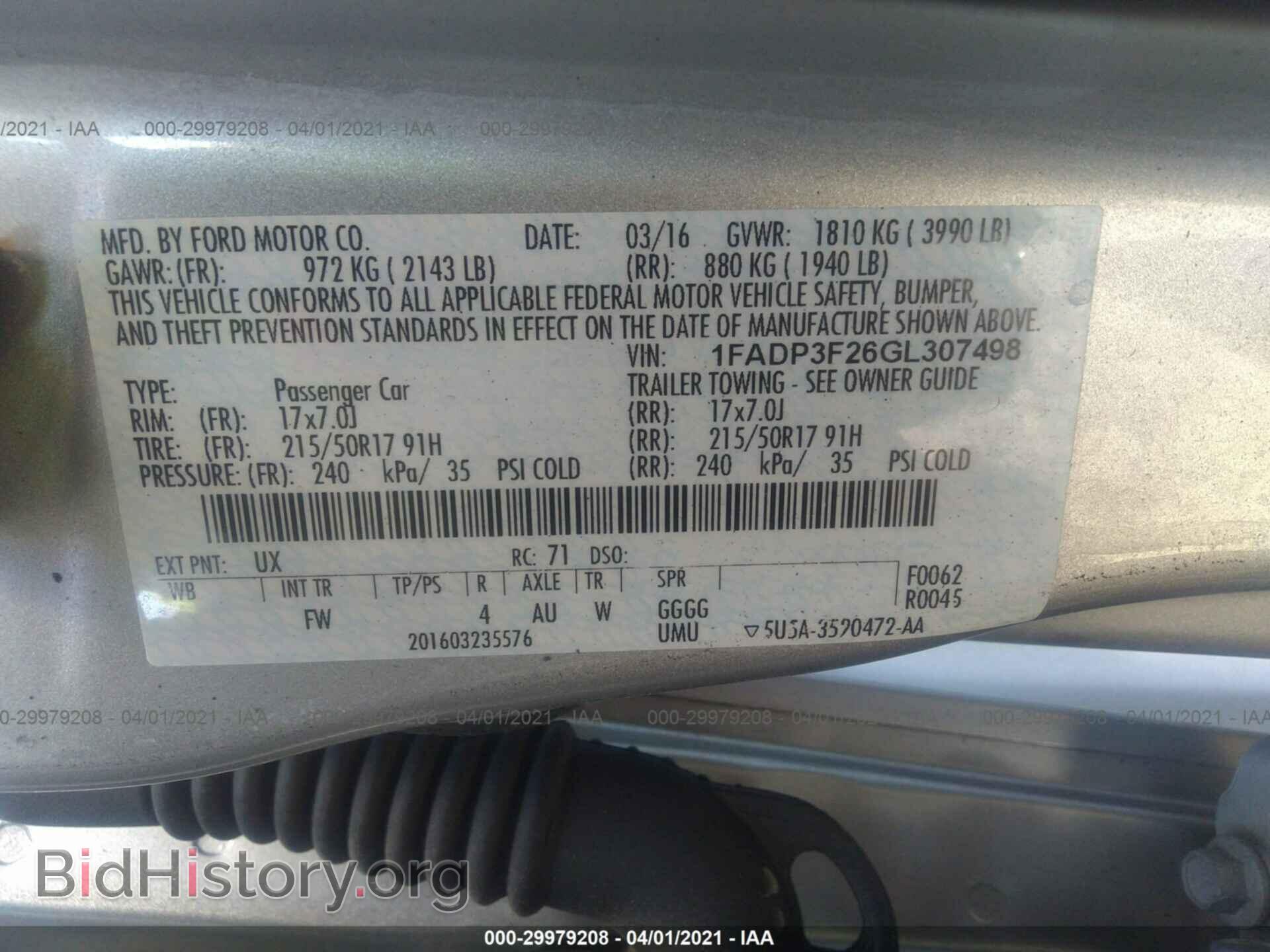 2016 FORD FOCUS - VIN: 1FADP3F26GL307498 - Photo 9