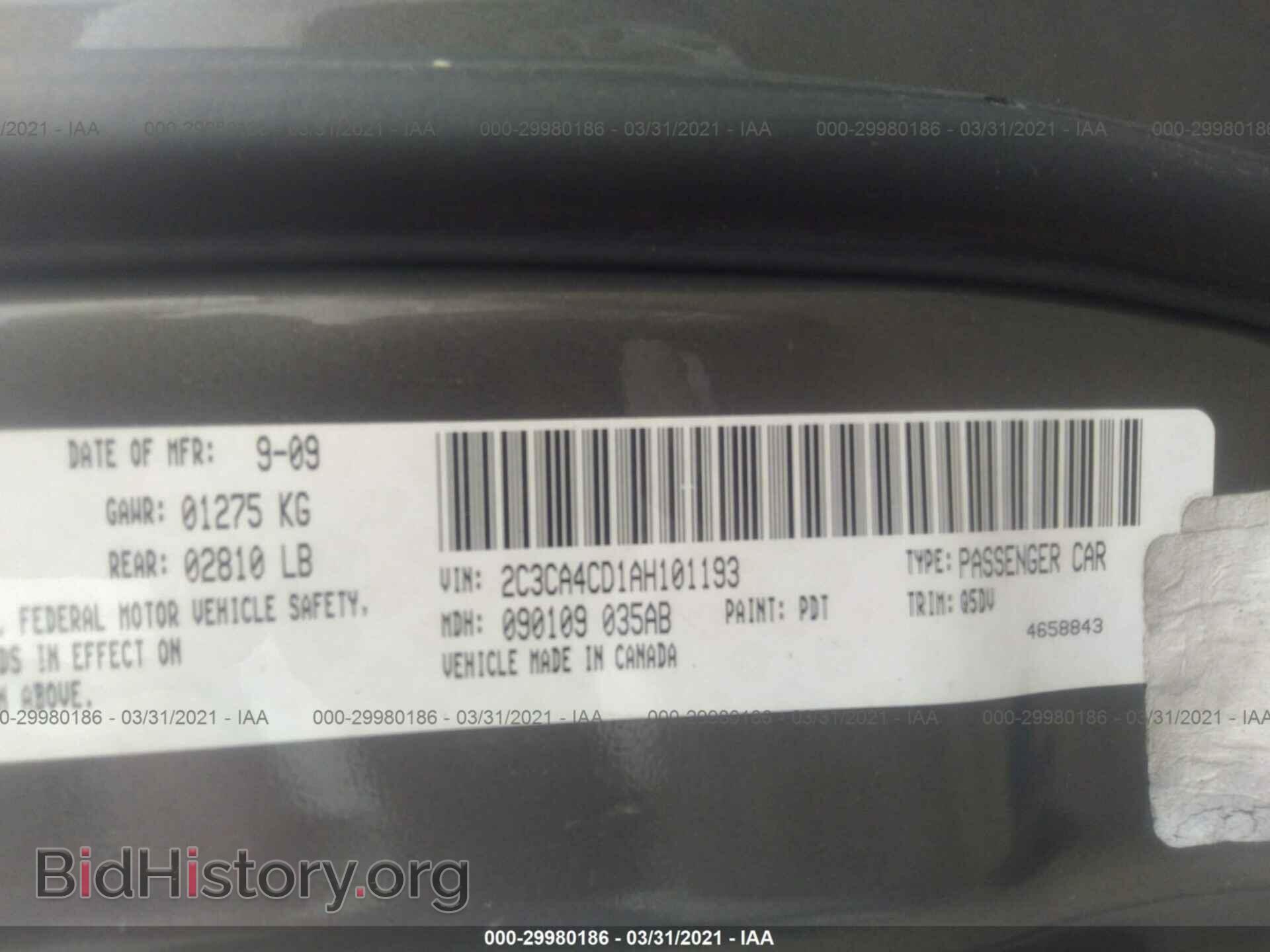 2010 CHRYSLER 300 - VIN: 2C3CA4CD1AH101193 - Photo 9