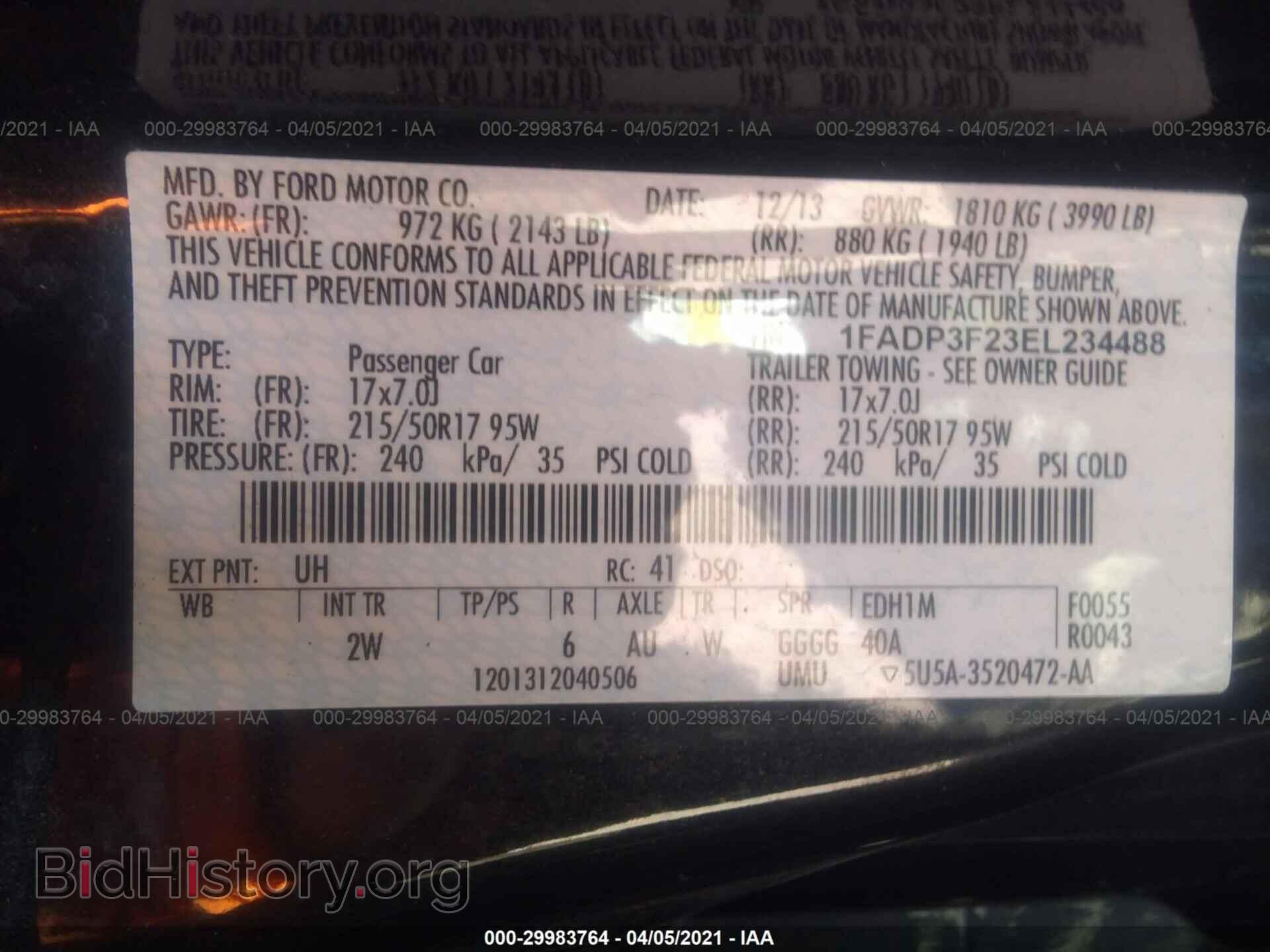 2014 FORD FOCUS - VIN: 1FADP3F23EL234488 - Photo 9