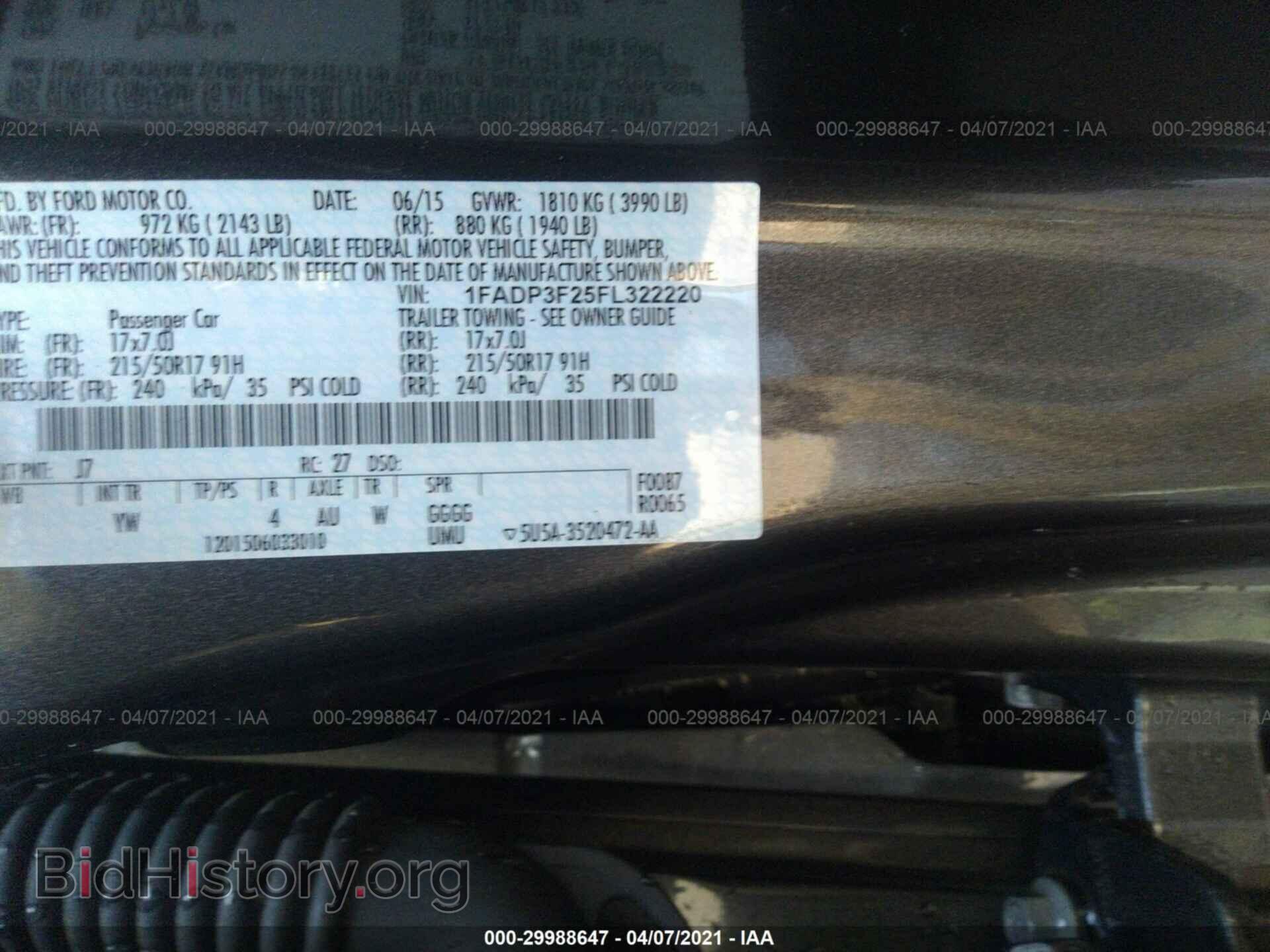 2015 FORD FOCUS - VIN: 1FADP3F25FL322220 - Фото 9
