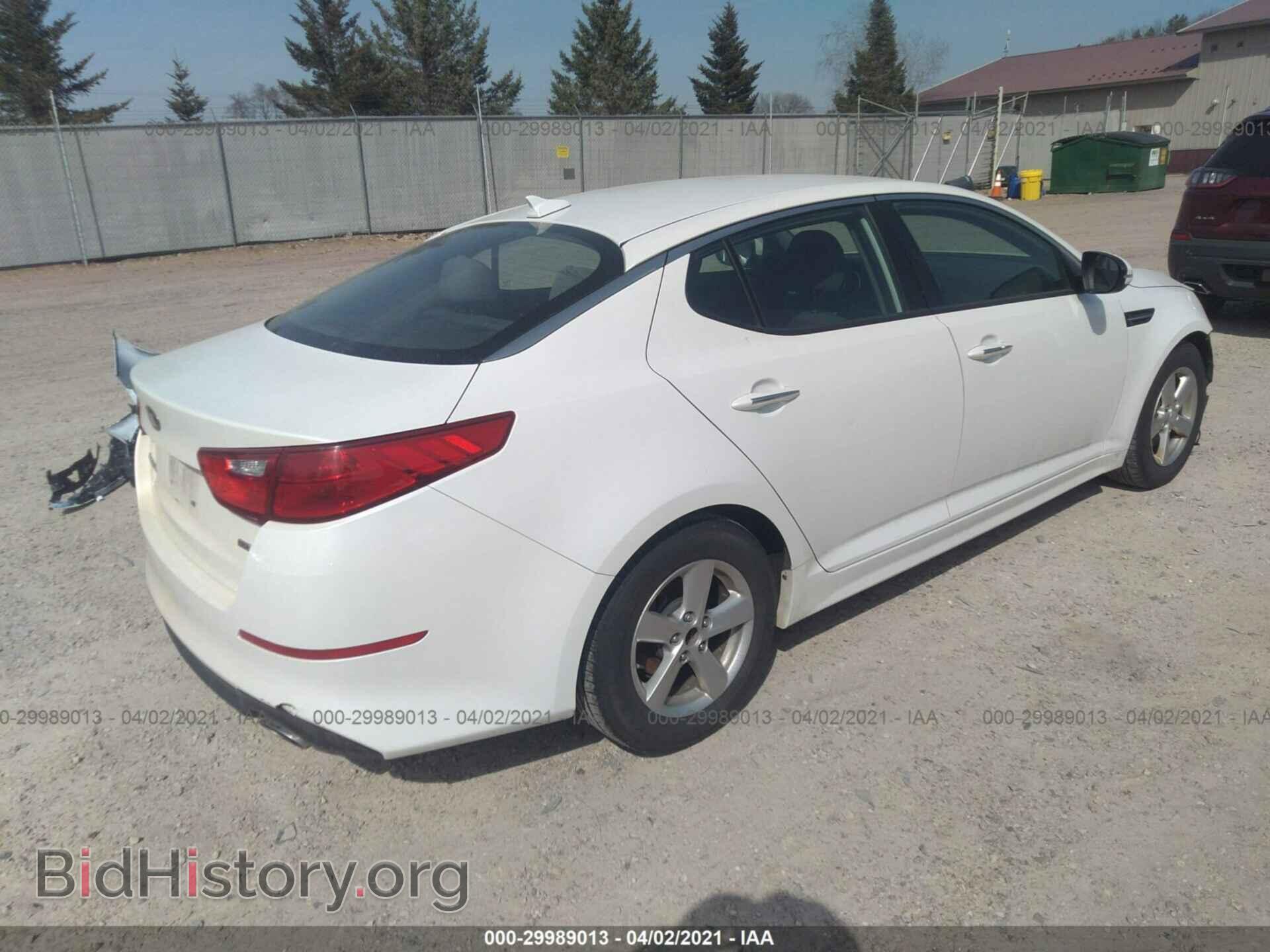 2015 KIA OPTIMA - VIN: KNAGM4A75F5587388 - Photo 4