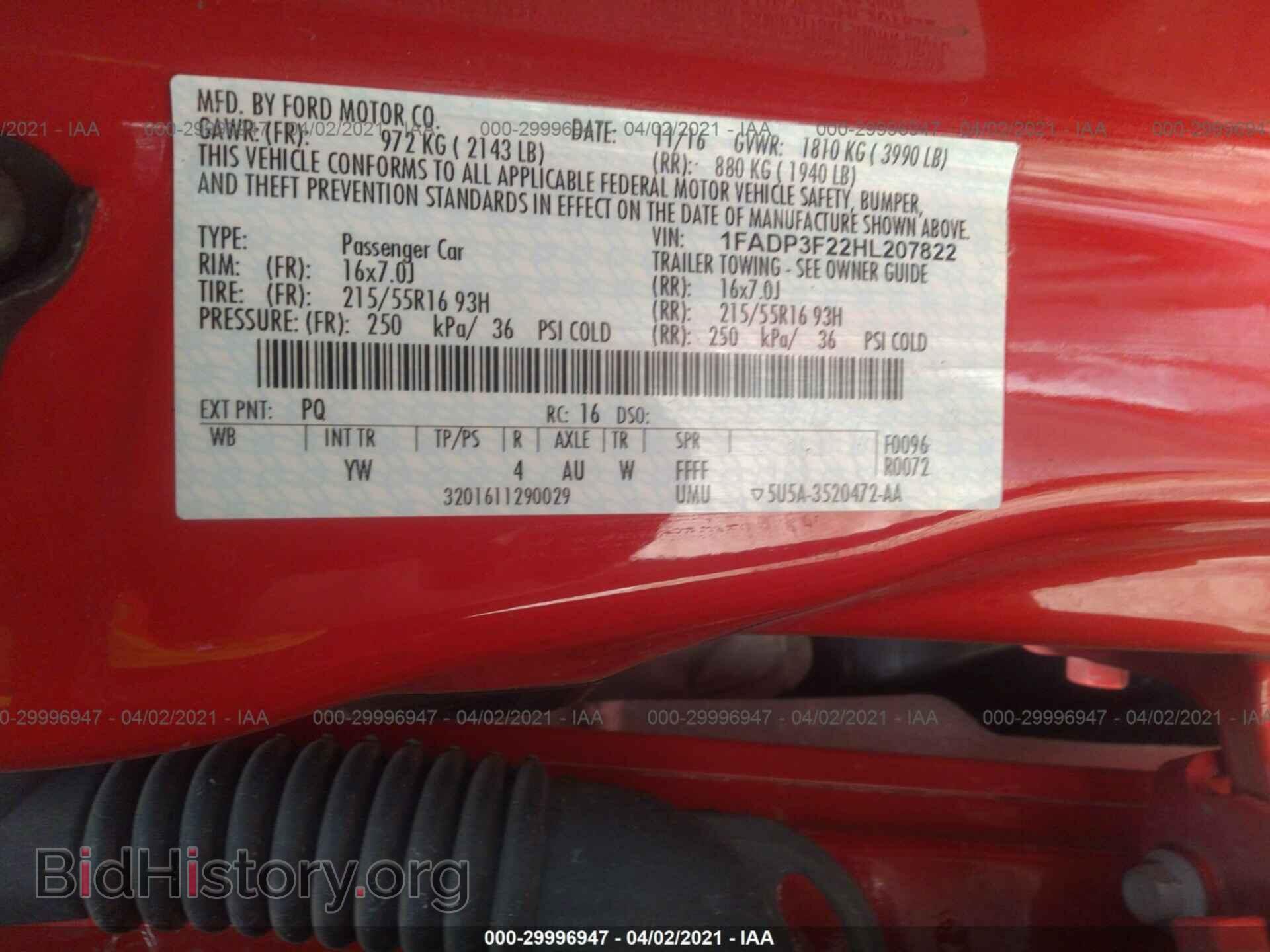 2017 FORD FOCUS - VIN: 1FADP3F22HL207822 - Photo 9