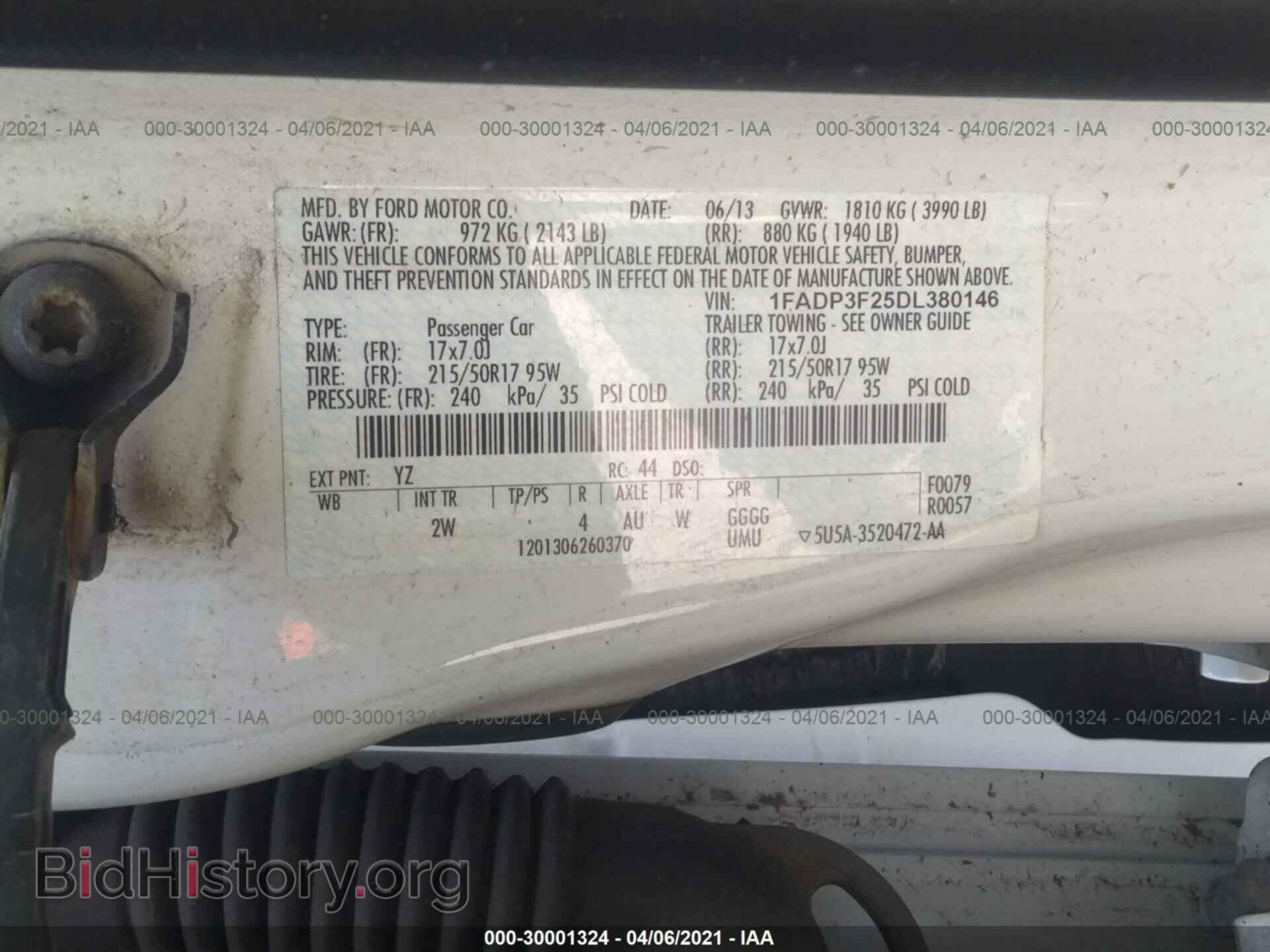 2013 FORD FOCUS - VIN: 1FADP3F25DL380146 - Photo 9