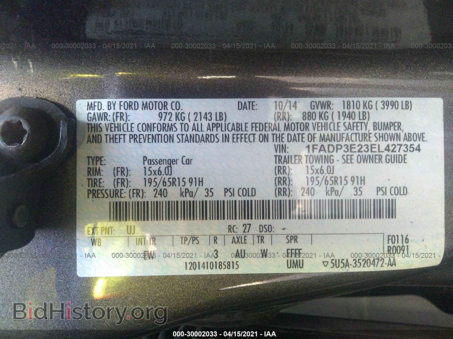 2014 FORD FOCUS - VIN: 1FADP3E23EL427354 - Photo 9