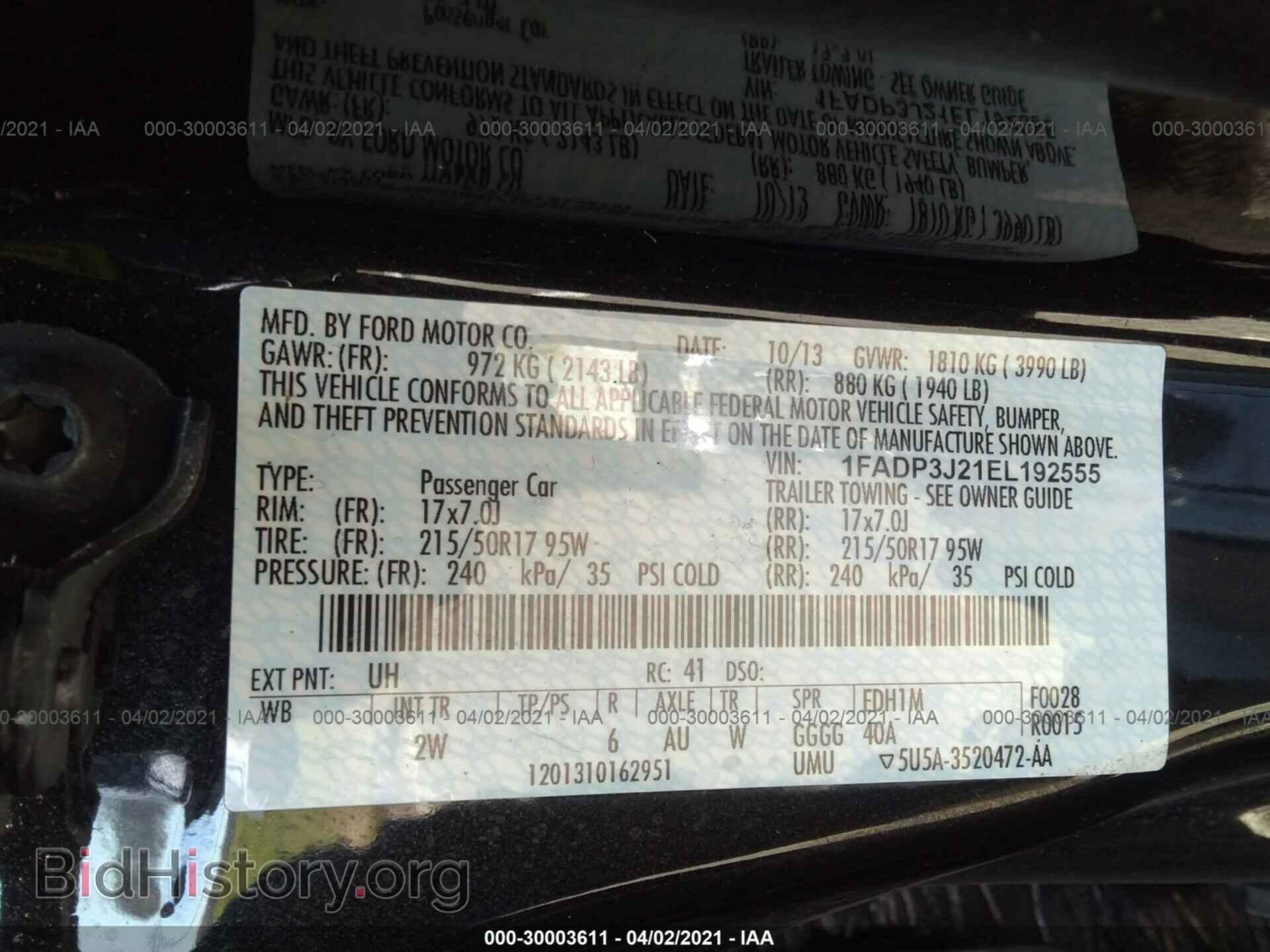 2014 FORD FOCUS - VIN: 1FADP3J21EL192555 - Photo 9