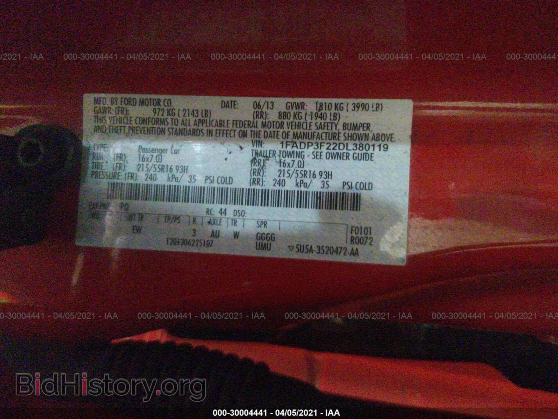 2013 FORD FOCUS - VIN: 1FADP3F22DL380119 - Photo 9