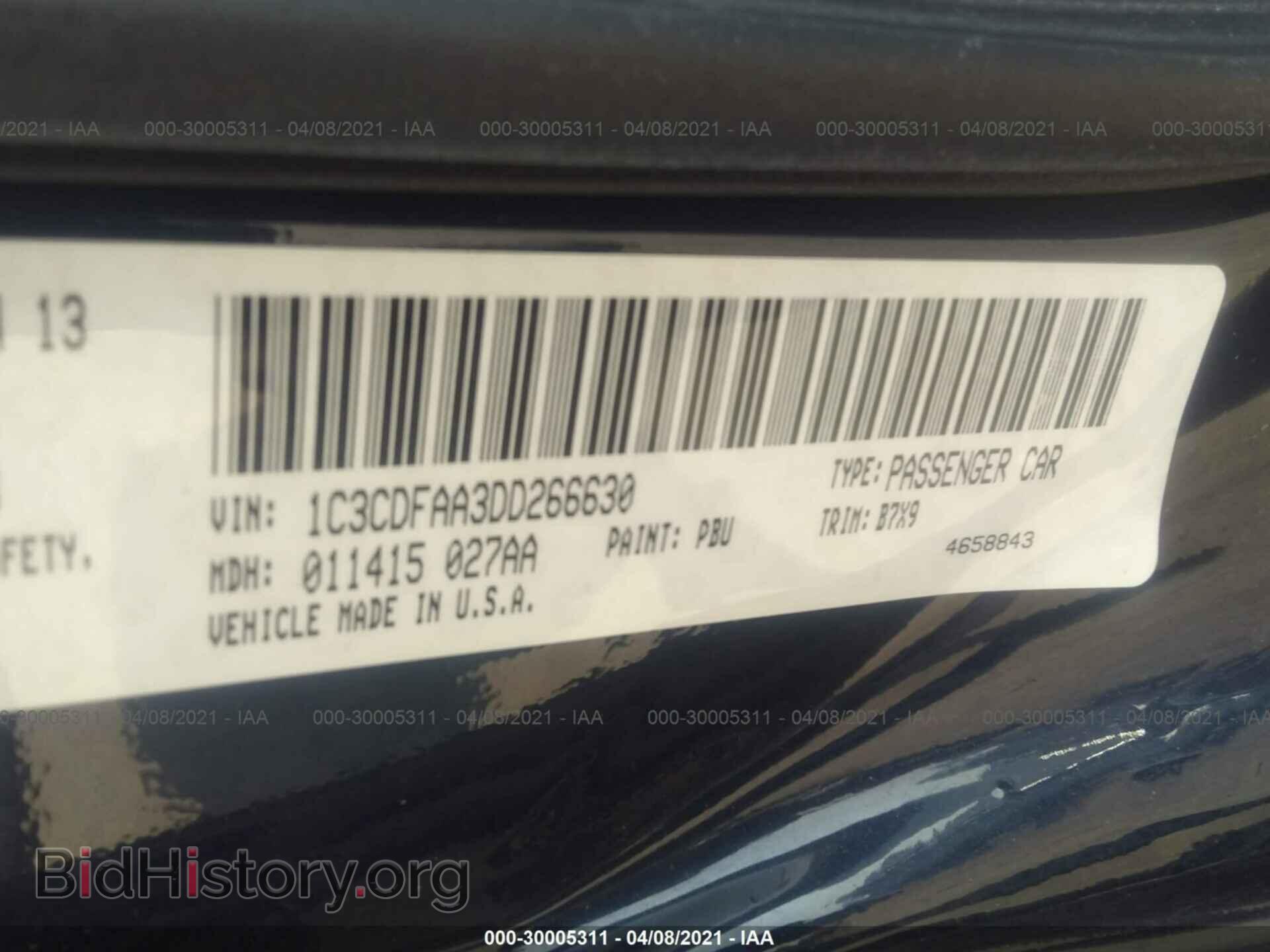 2013 DODGE DART - VIN: 1C3CDFAA3DD266630 - Фото 9