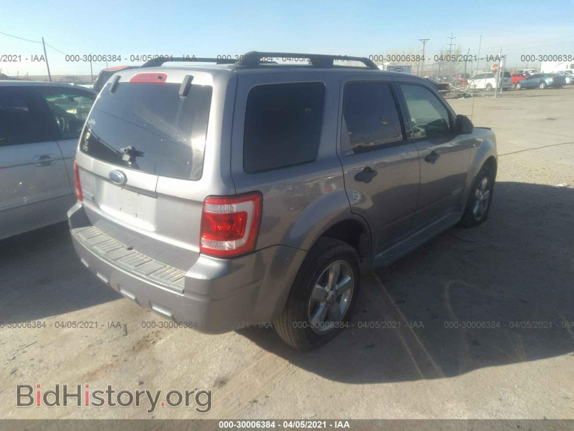 2008 FORD ESCAPE - VIN: 1FMCU03128KC33525 - Фото 4