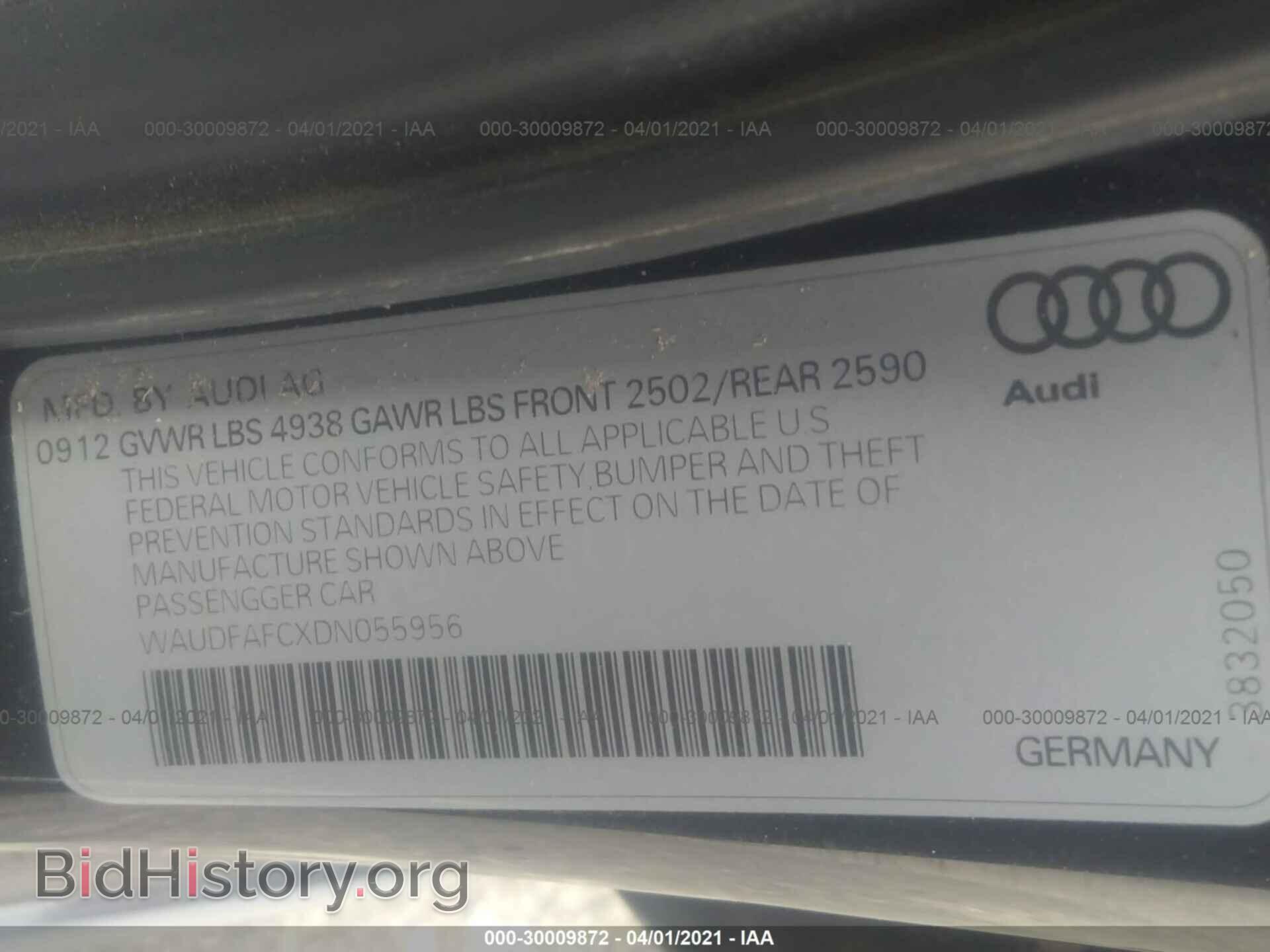 2013 AUDI A6 - VIN: WAUDFAFCXDN055956 - Фото 9