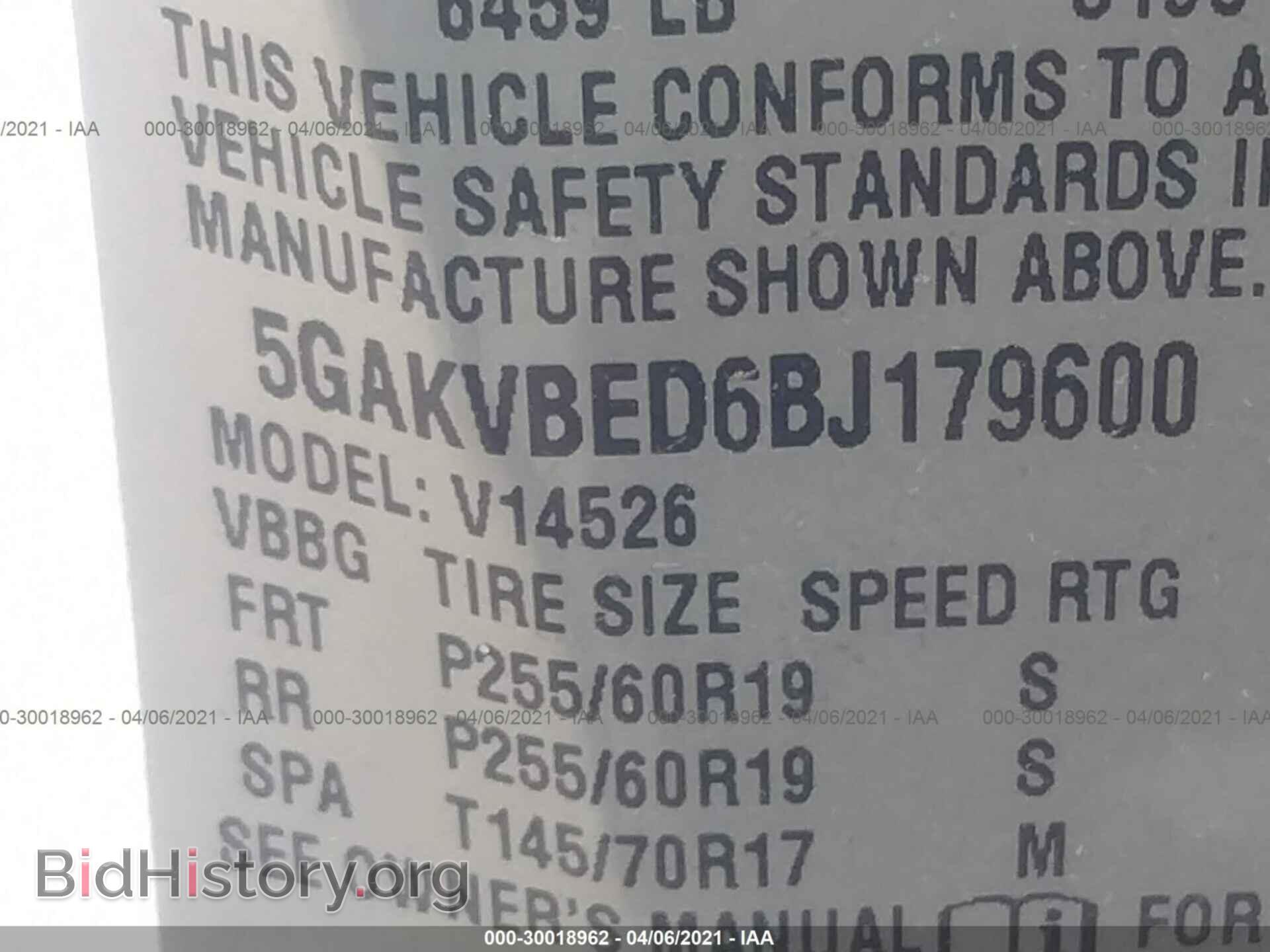 2011 BUICK ENCLAVE - VIN: 5GAKVBED6BJ179600 - Фото 9