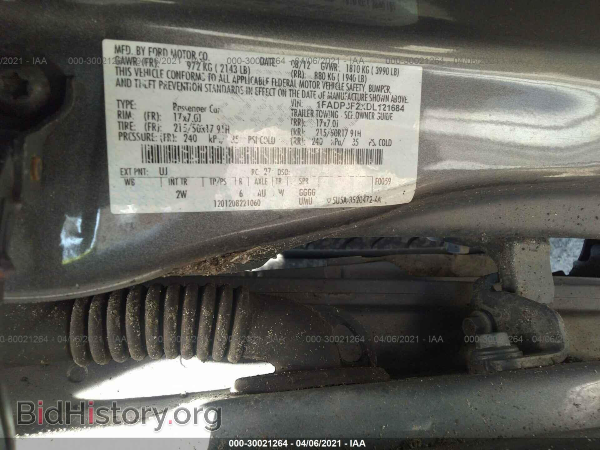 2013 FORD FOCUS - VIN: 1FADP3F2XDL121684 - Фото 9