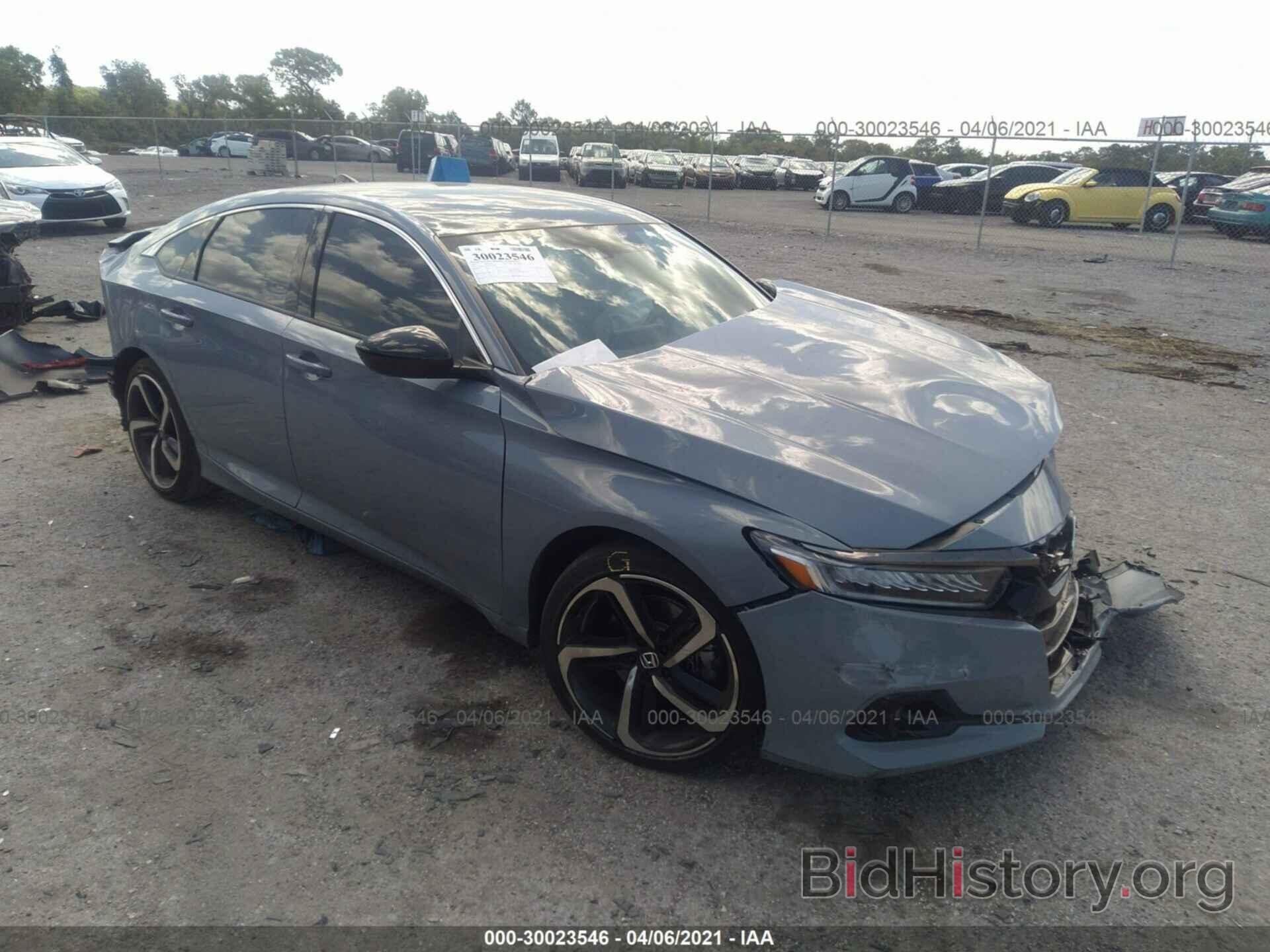 Photo 1HGCV1F4XMA007683 - HONDA ACCORD SEDAN 2021