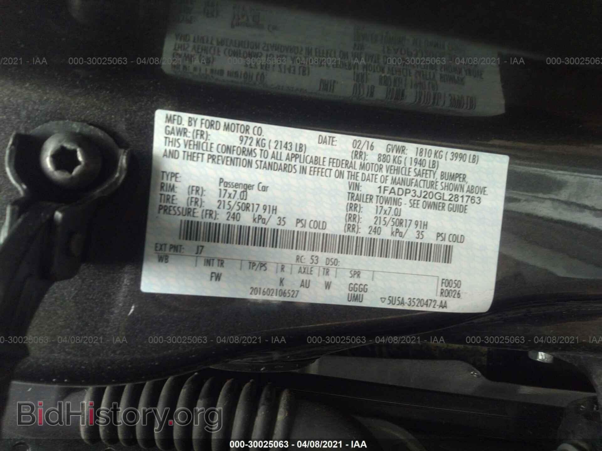2016 FORD FOCUS - VIN: 1FADP3J20GL281763 - Фото 9