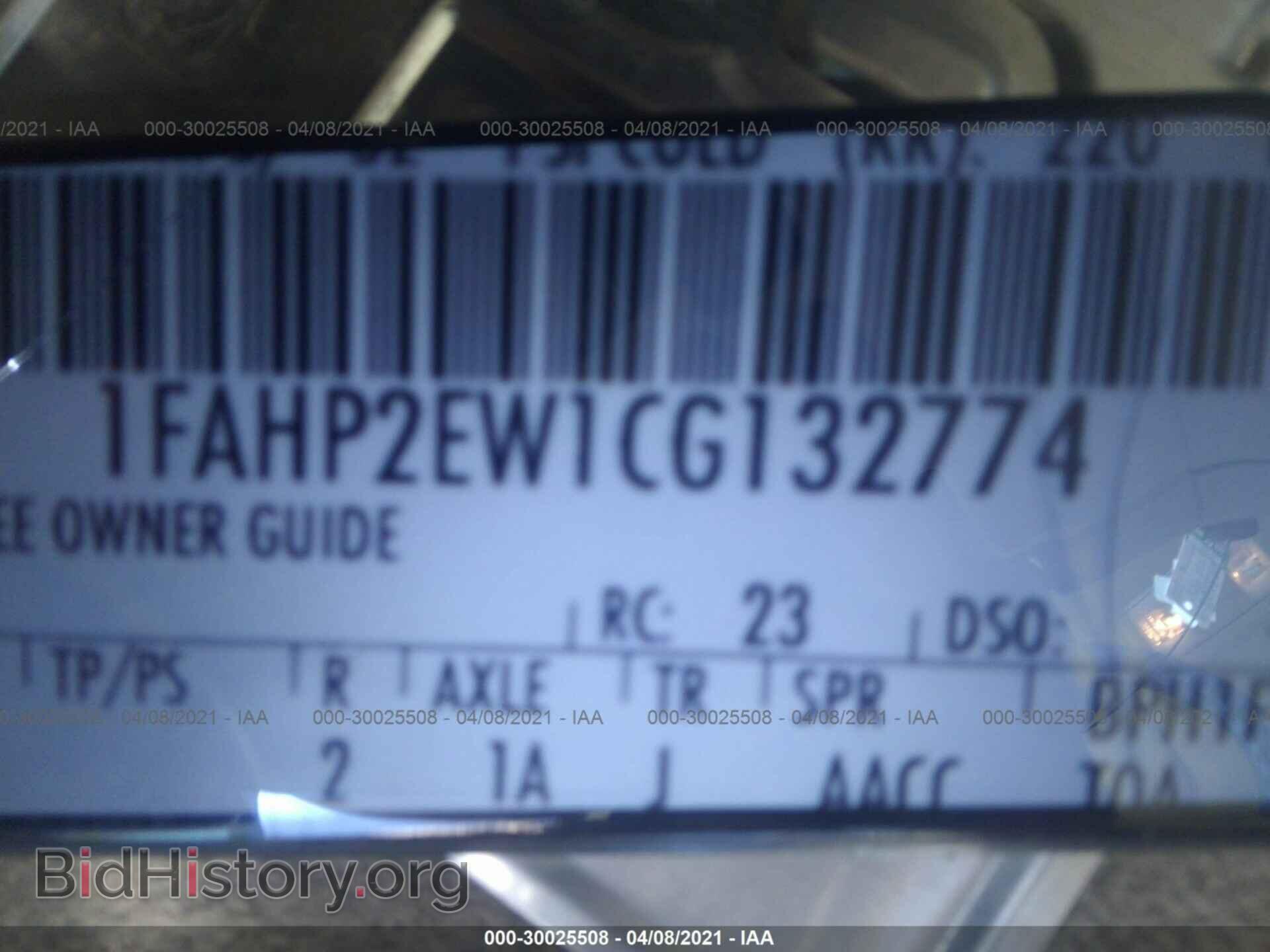2012 FORD TAURUS - VIN: 1FAHP2EW1CG132774 - Фото 9