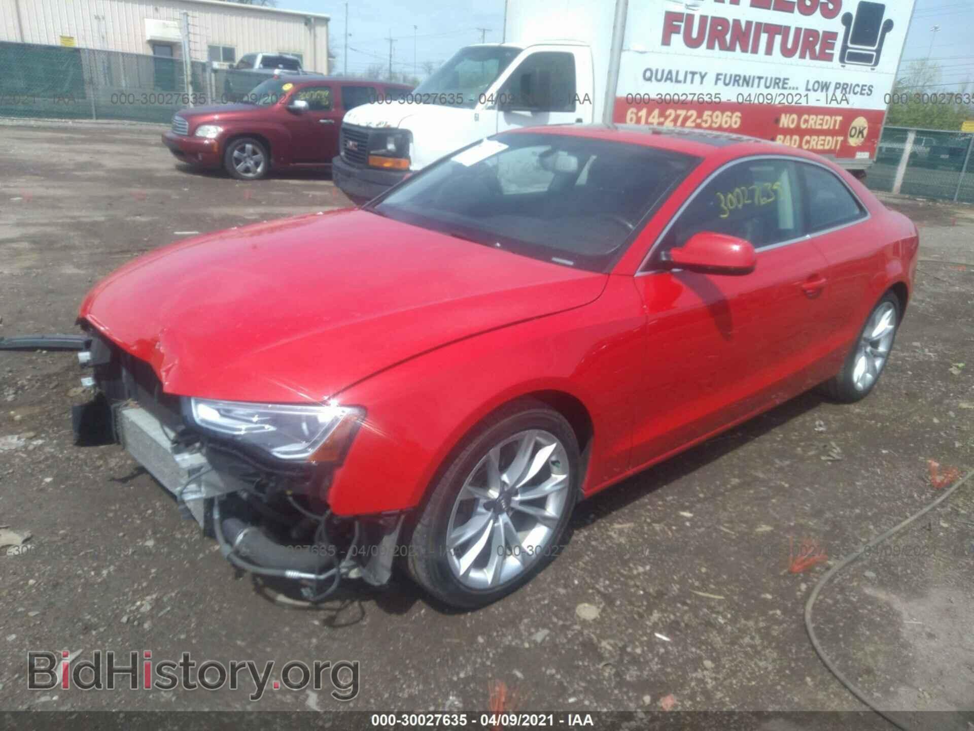 2013 AUDI A5 - VIN: WAULFAFR2DA039497 - Фото 2
