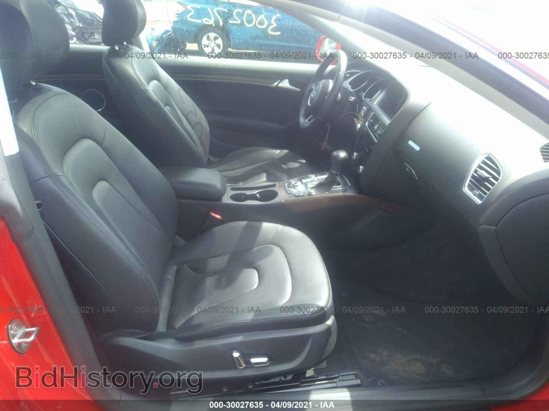 2013 AUDI A5 - VIN: WAULFAFR2DA039497 - Фото 5