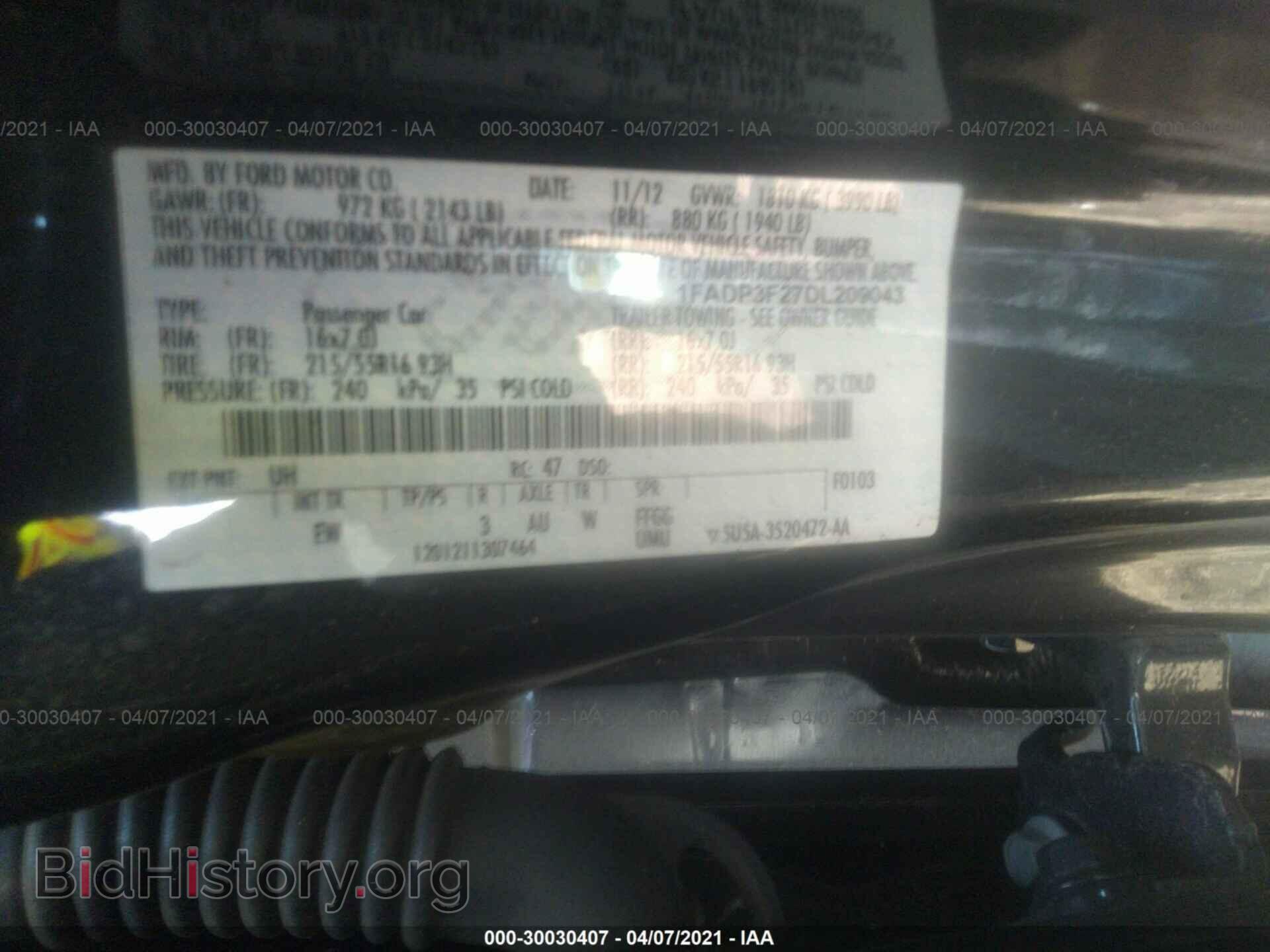 2013 FORD FOCUS - VIN: 1FADP3F27DL209043 - Photo 9