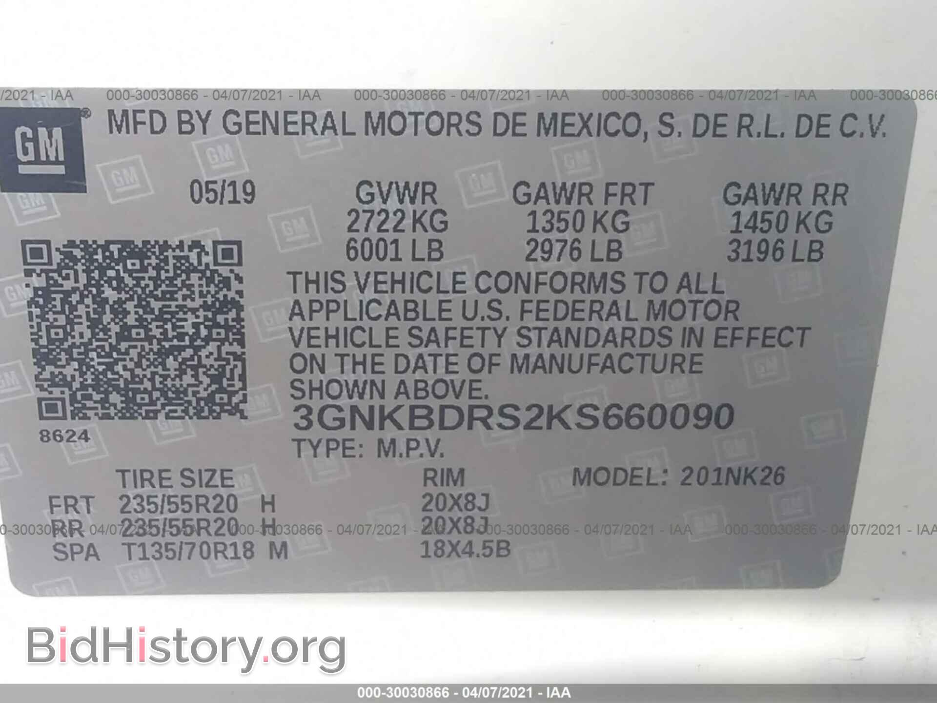 2019 CHEVROLET BLAZER - VIN: 3GNKBDRS2KS660090 - Фото 9