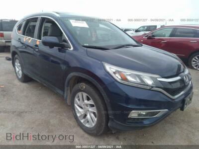 2016 Honda CR-V EX-L, синий — VIN 2HKRM3H74GH528166, IAAI