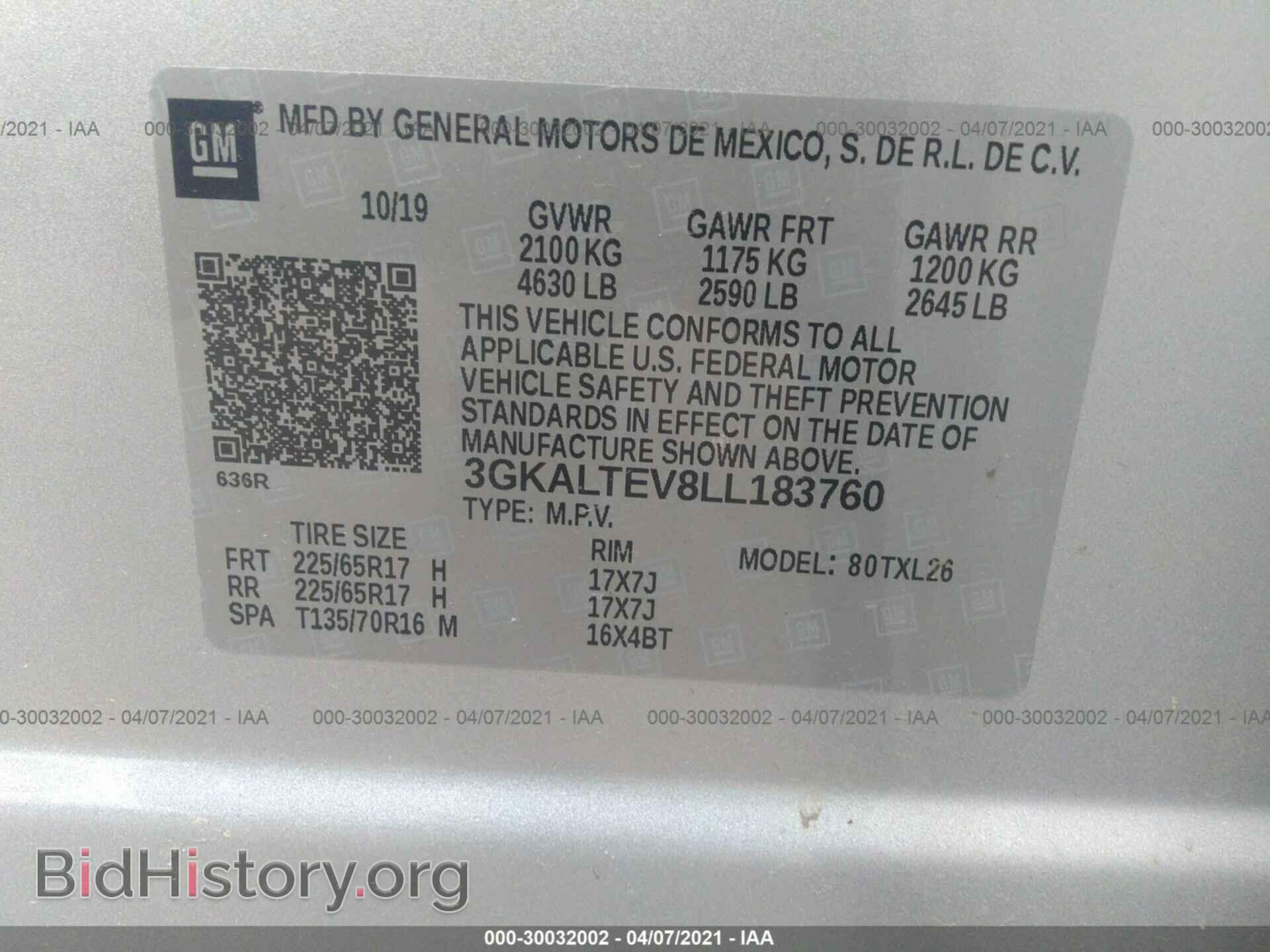 2020 GMC TERRAIN - VIN: 3GKALTEV8LL183760 - Photo 9