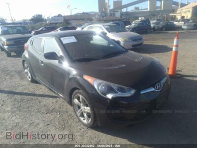 2012 Hyundai VELOSTER W/Gray INT, черный — VIN KMHTC6AD0CU079655, IAAI