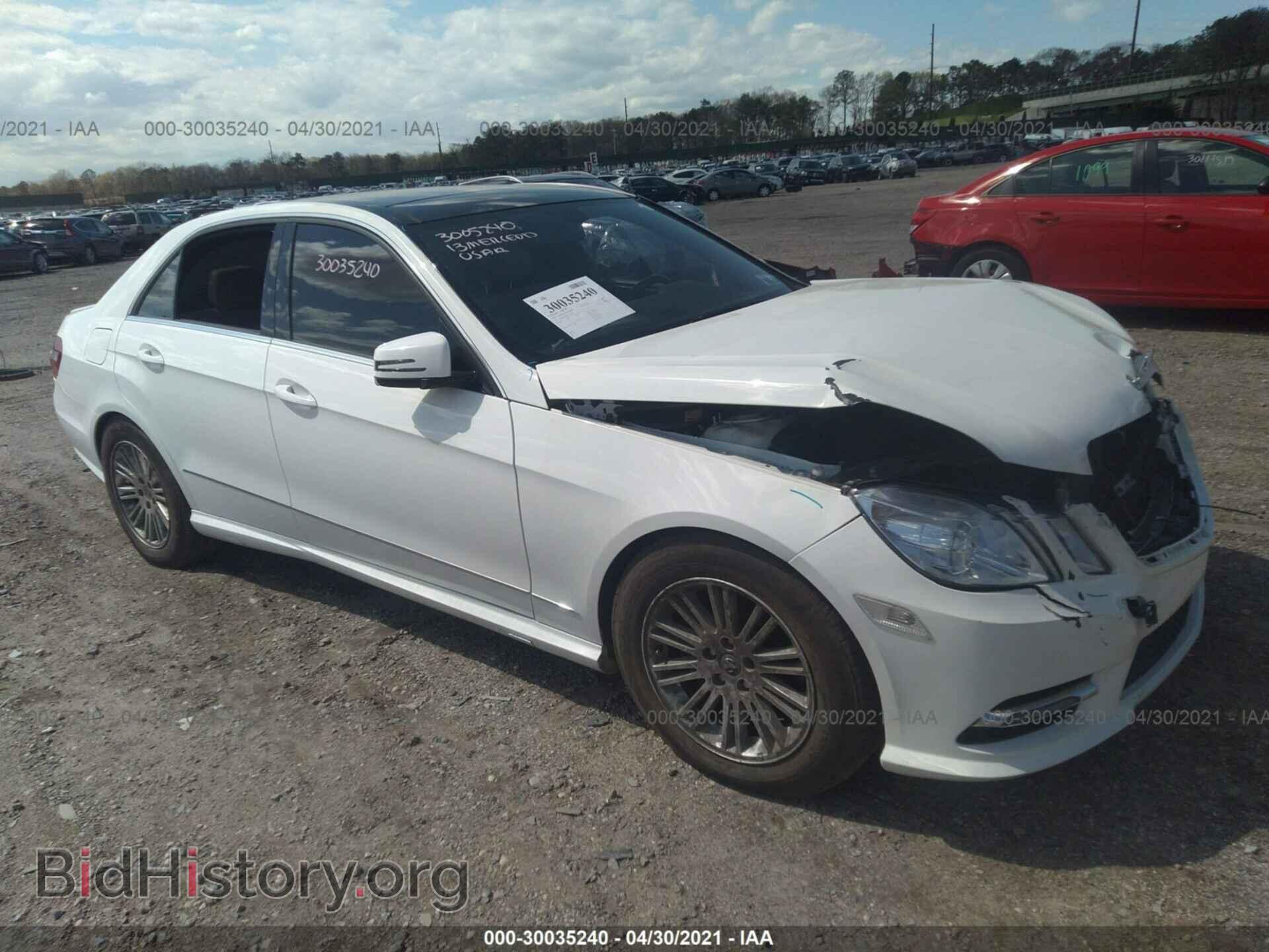 Photo WDDHF8JB6DA728203 - MERCEDES-BENZ E-CLASS 2013