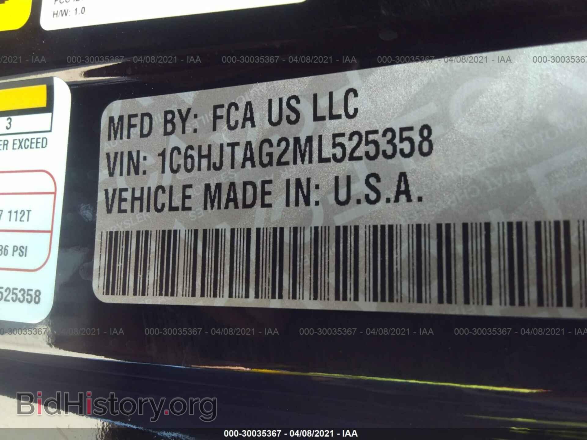 2021 JEEP GLADIATOR - VIN: 1C6HJTAG2ML525358 - Фото 9