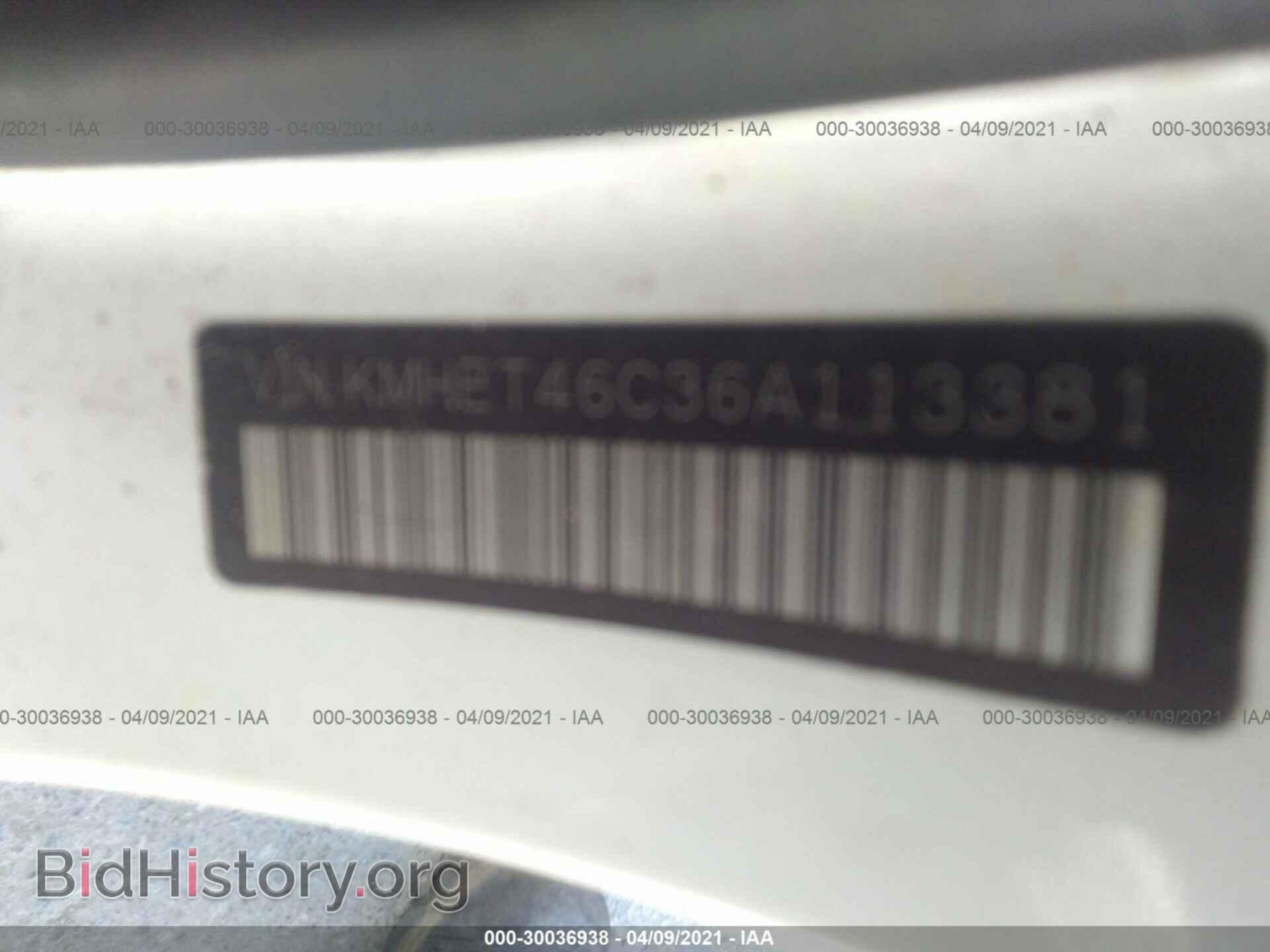 2006 HYUNDAI SONATA - VIN: KMHET46C36A113381 - Фото 9